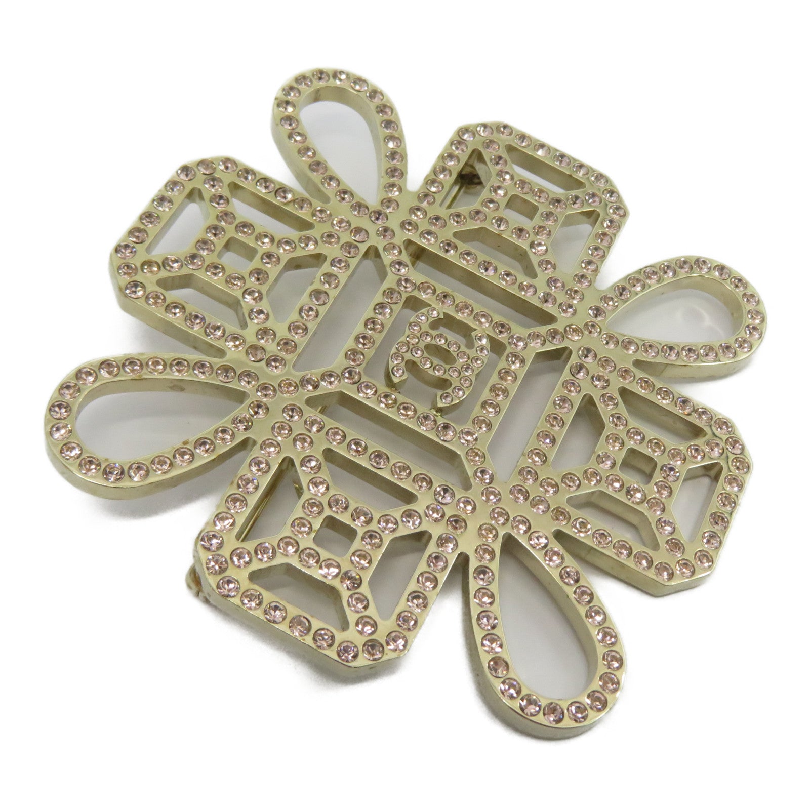 CHANEL 【激減優惠】金屬Brooch胸針金色/粉紅色