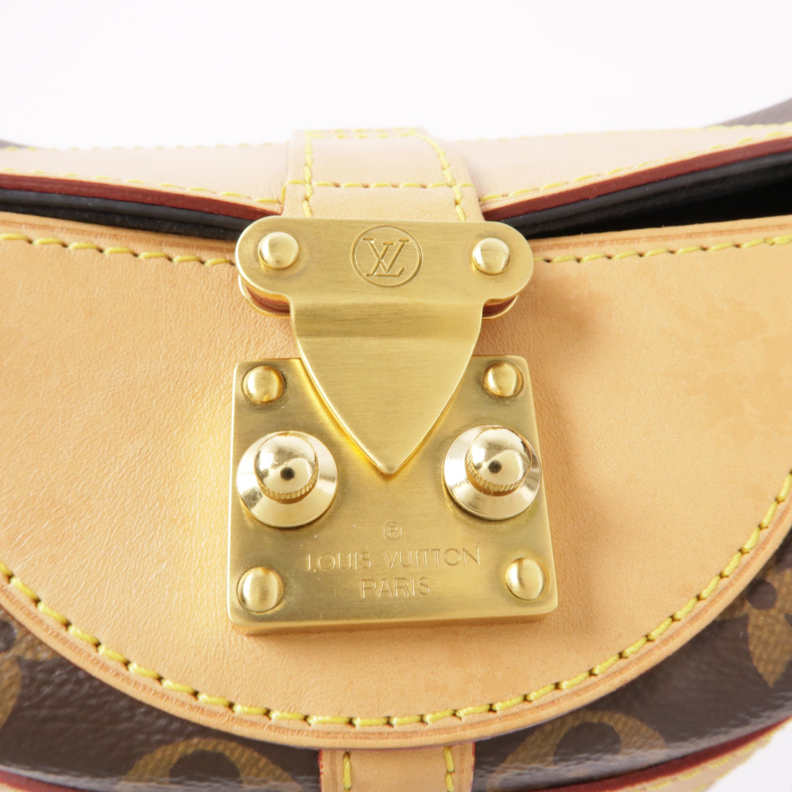 LOUIS VUITTON Monogram Duffle金扣手挽肩背兩用袋棕色