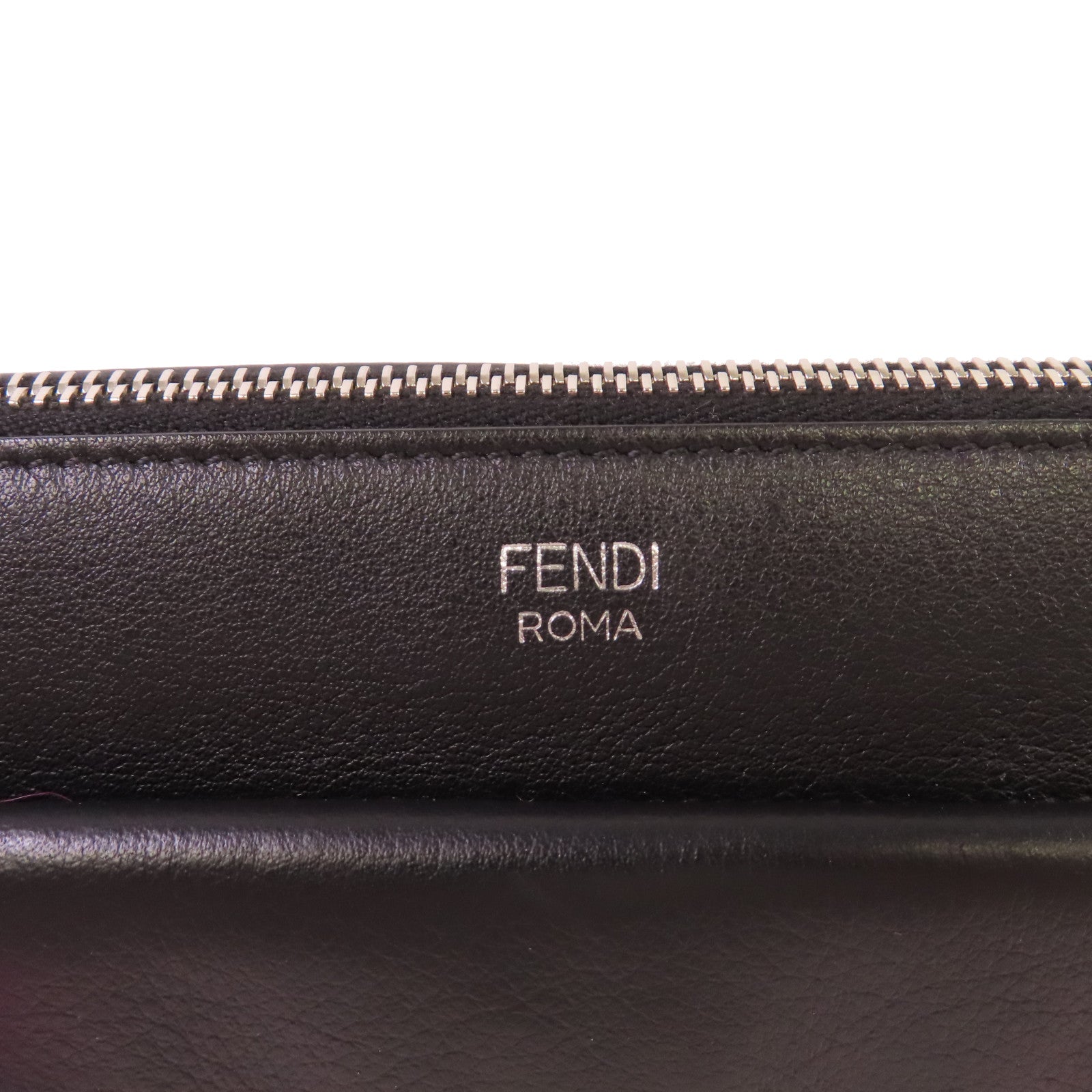 FENDI 【激減優惠】牛皮皮革Monster Shoulder Bag銀扣肩背袋黑色