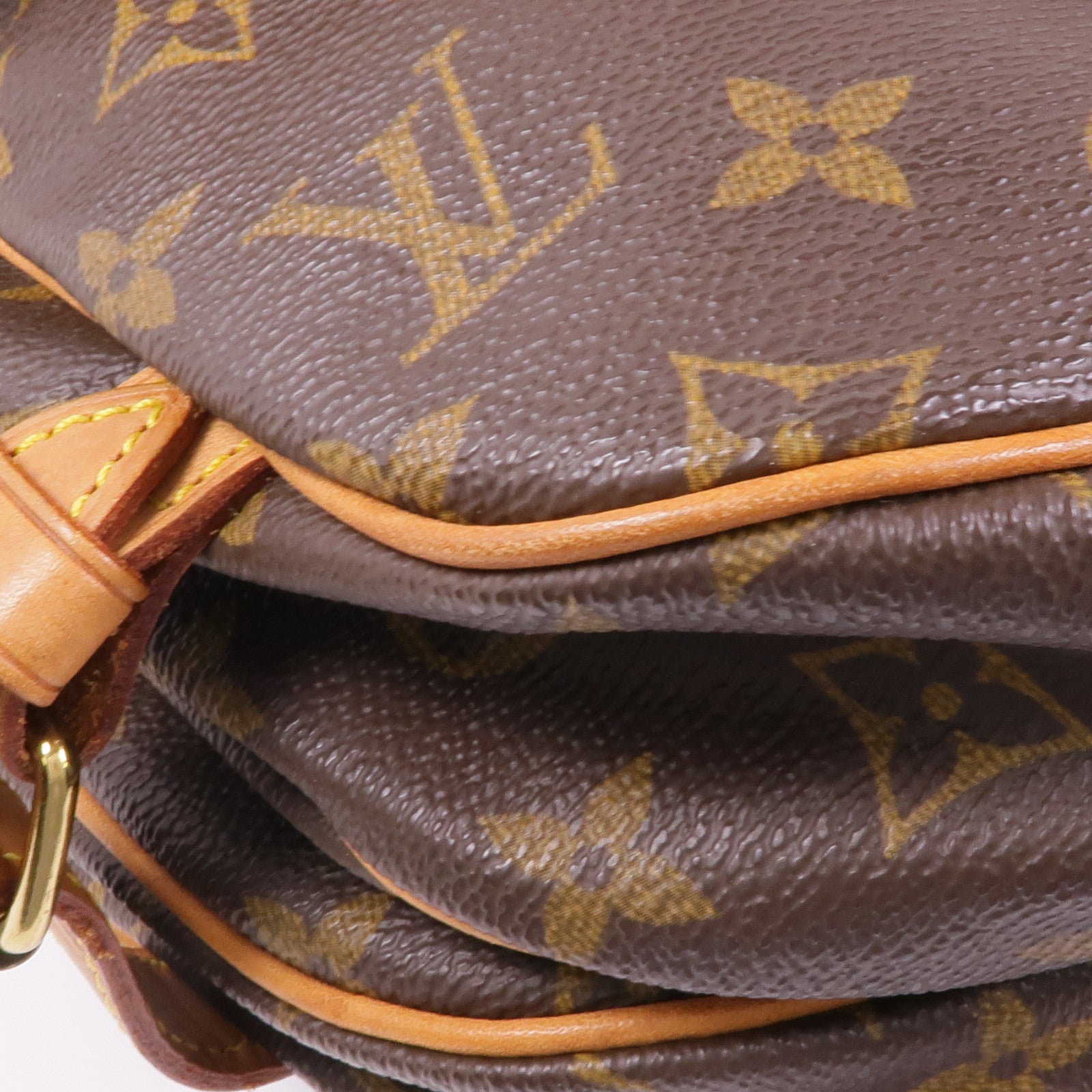 LOUIS VUITTON Monogram Saumur 30金扣肩背袋棕色