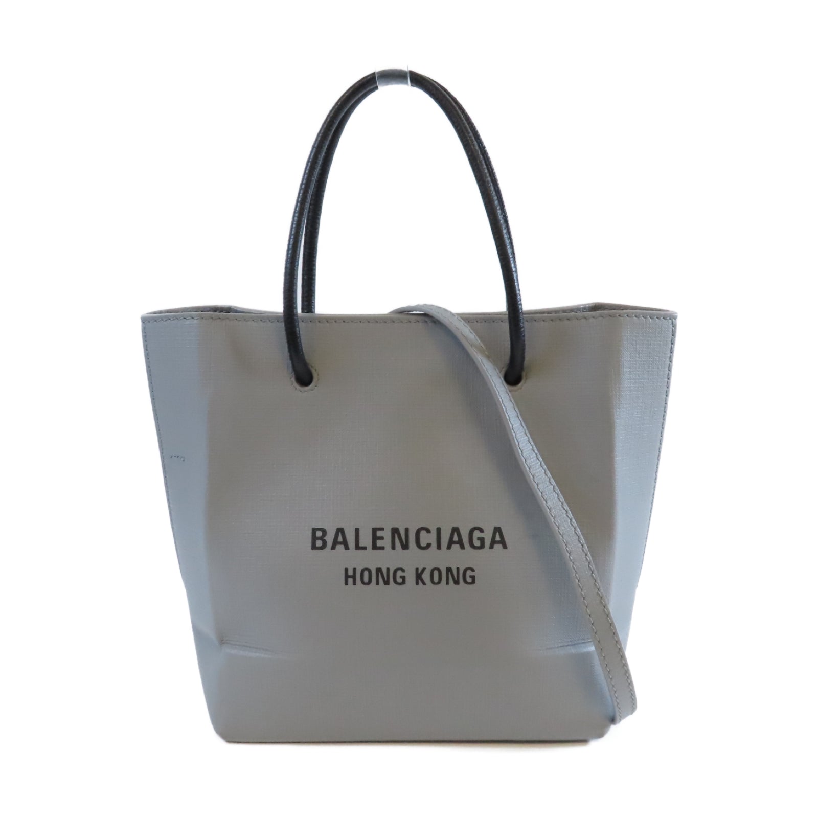 BALENCIAGA 【激減優惠】牛皮皮革Shoulder Bag XXS銀扣手挽肩背兩用袋灰色