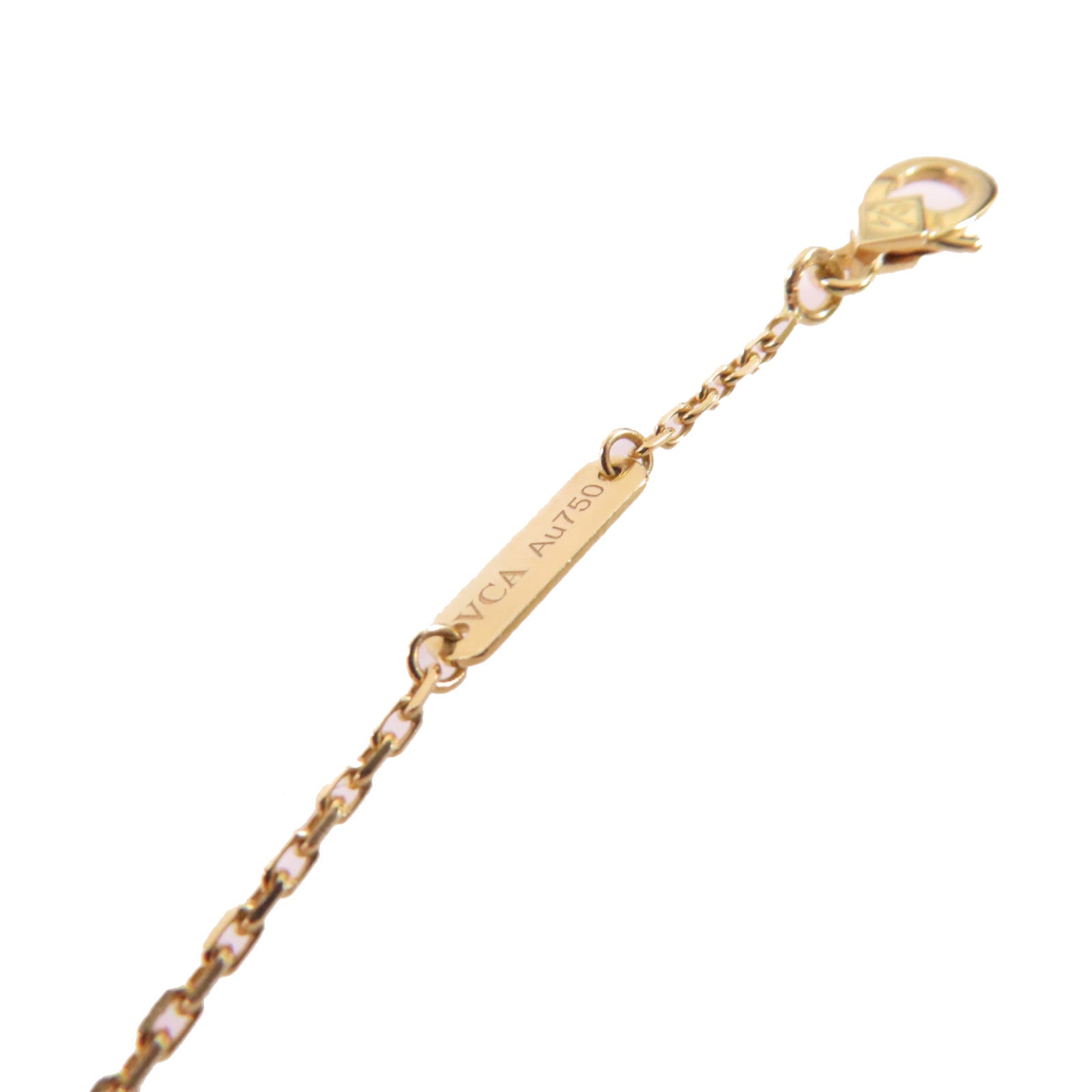 Van Cleef & Arpels 18K玫瑰金/紅玉髓Vintage Alhambra Necklace項鍊