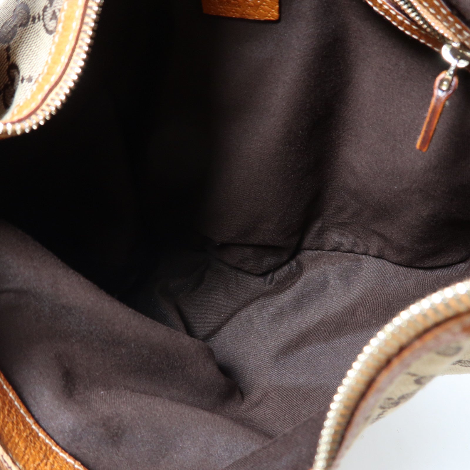 GUCCI 帆布Glam Hobo Shoulder Bag金扣肩背袋啡色