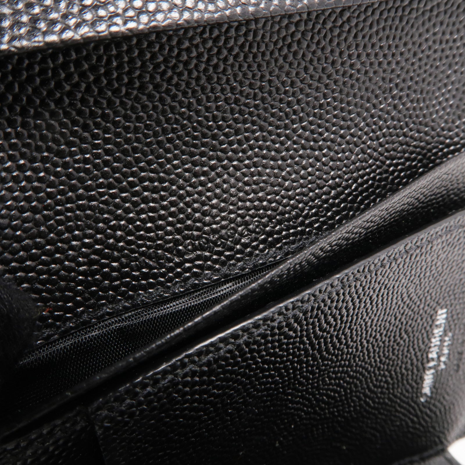 SAINT LAURENT 牛皮皮革Trifold Wallet銀扣錢包