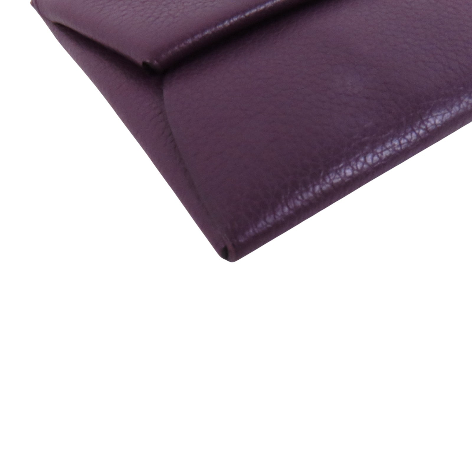 HERMES Chevre皮革Bastia Coin Purse銀扣零錢包