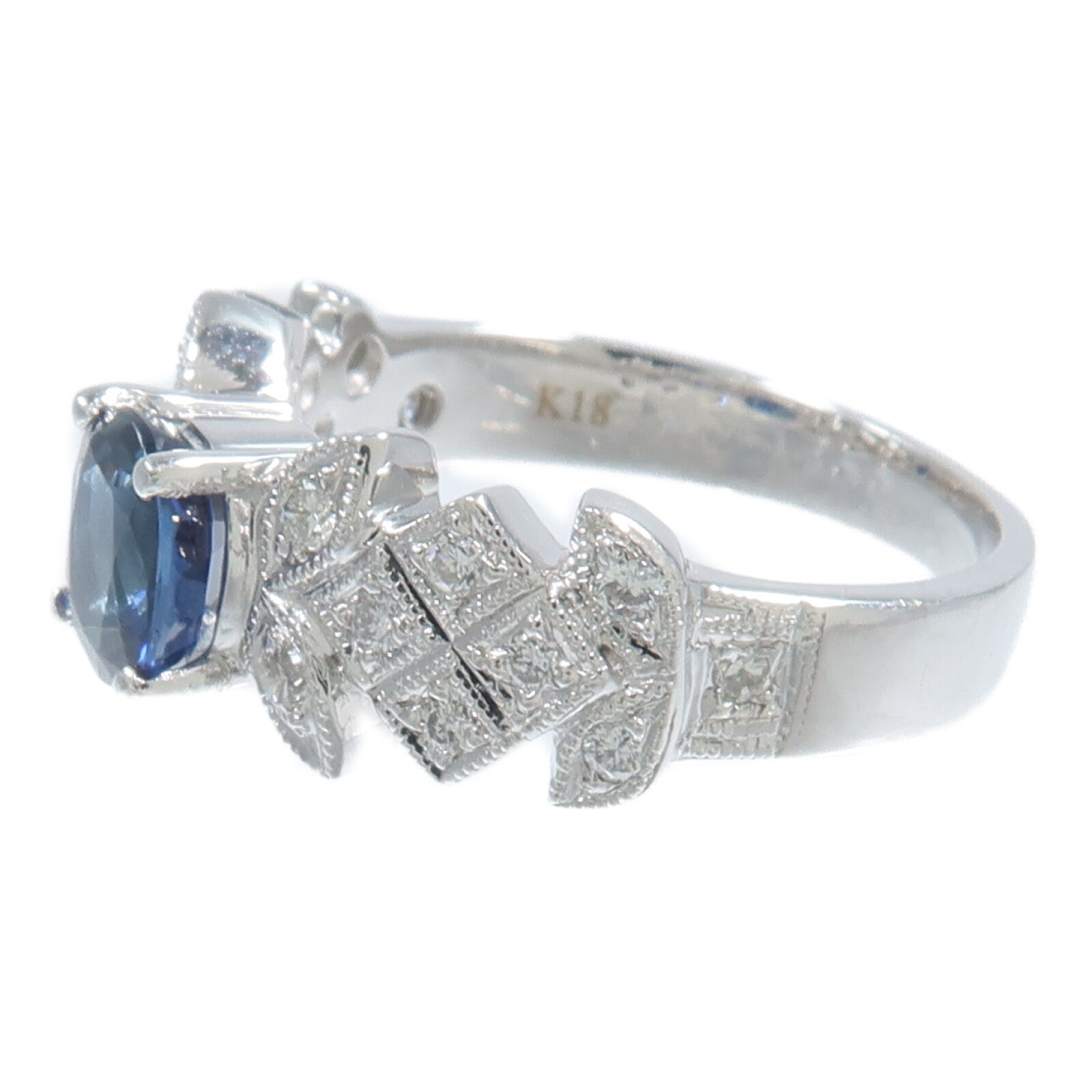 JEWELRY 【激減優惠】18K白金Sapphire Ring藍寶石戒指