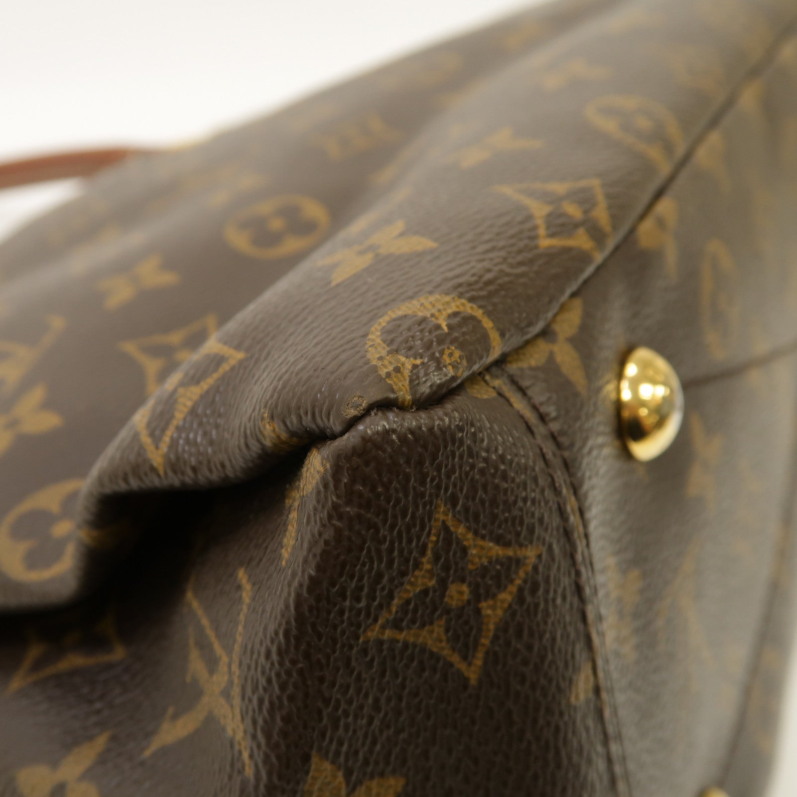 LOUIS VUITTON 【激減優惠】Monogram Pallas金扣手挽肩背兩用袋啡色/黑色