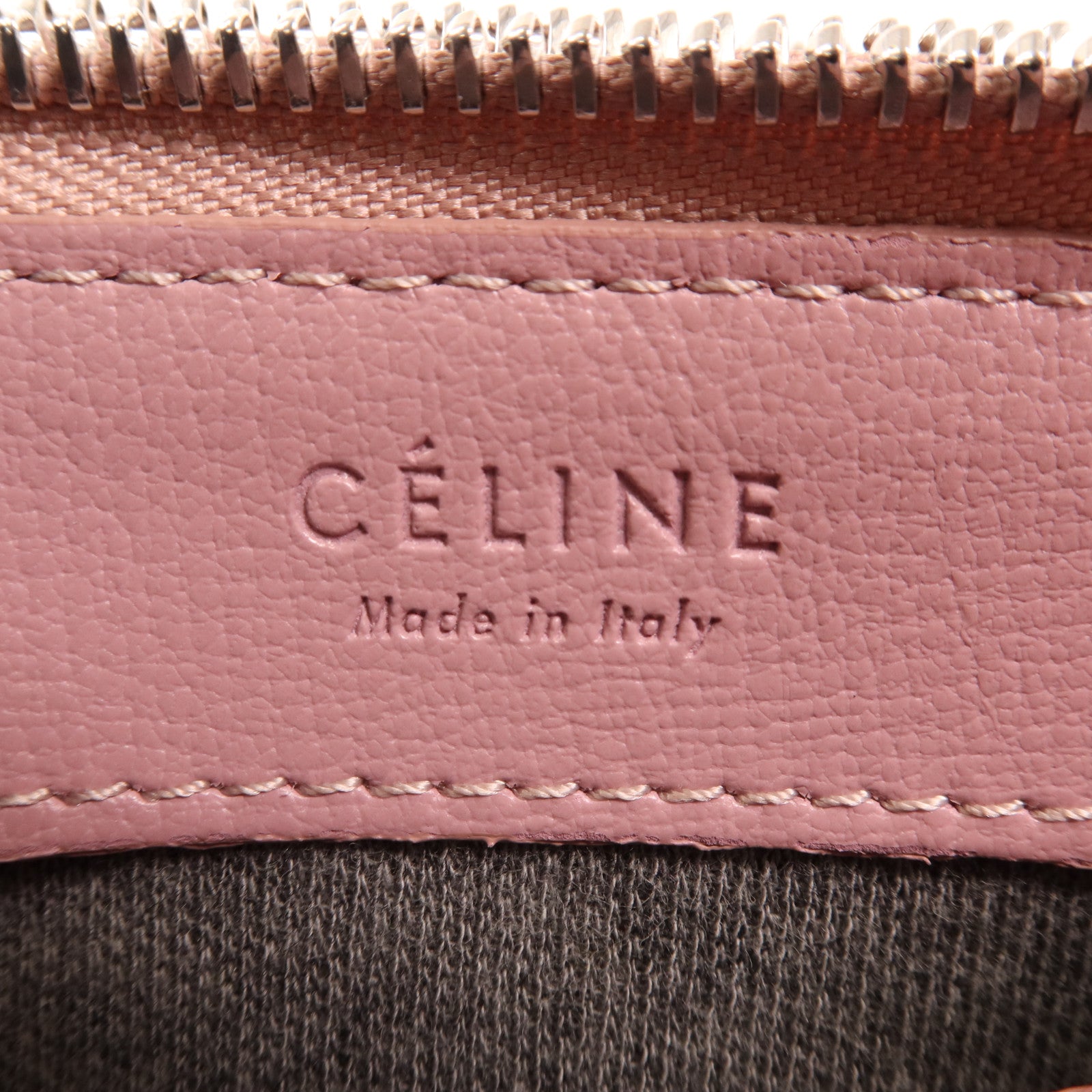 CELINE 羊皮皮革Trio銀扣肩背袋