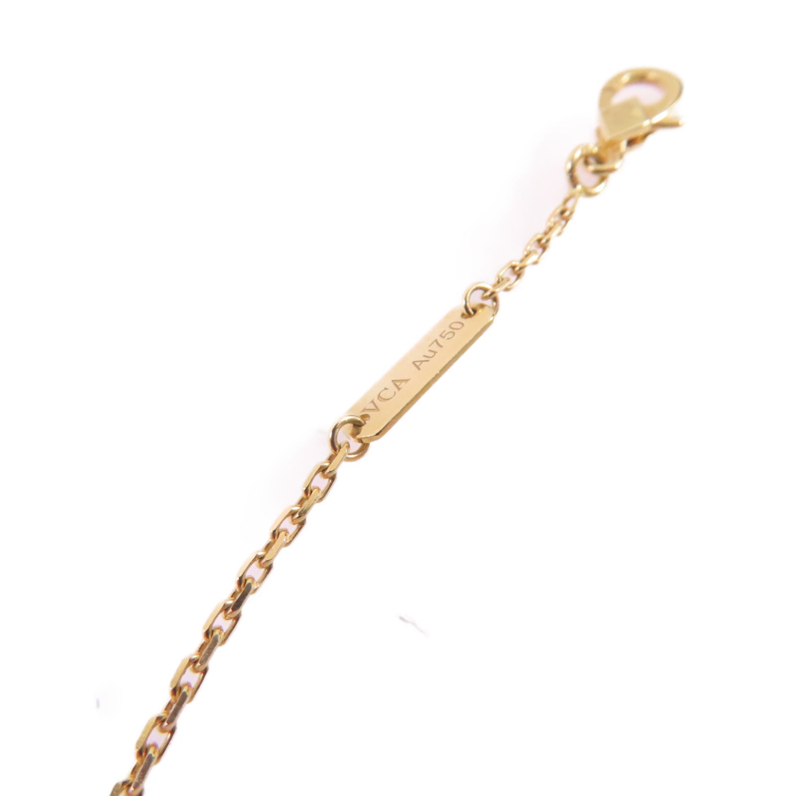 Van Cleef & Arpels 18K玫瑰金/紅玉髓Vintage Alhambra Necklace項鍊