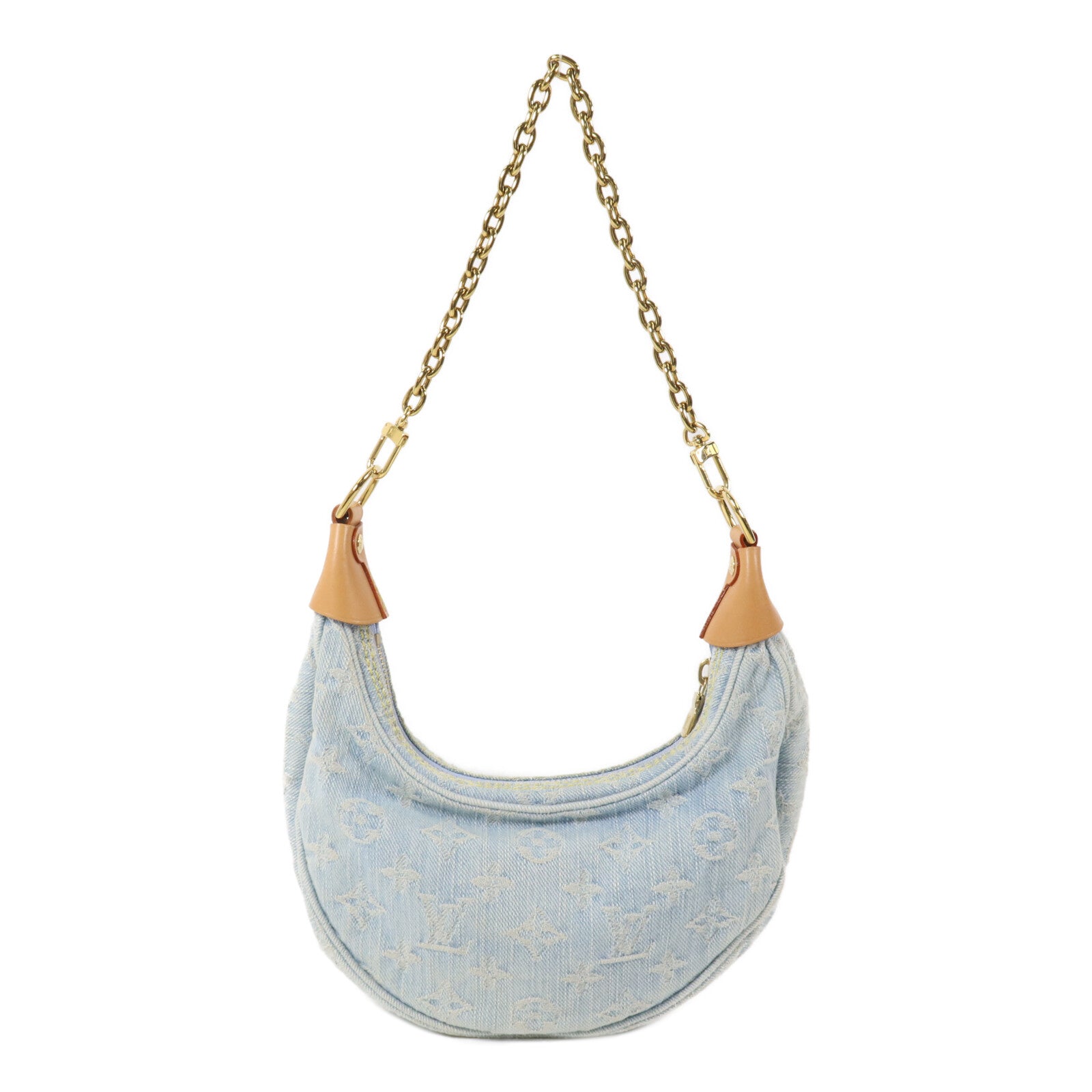 LOUIS VUITTON Monogram Denim Loop鏈帶肩背袋