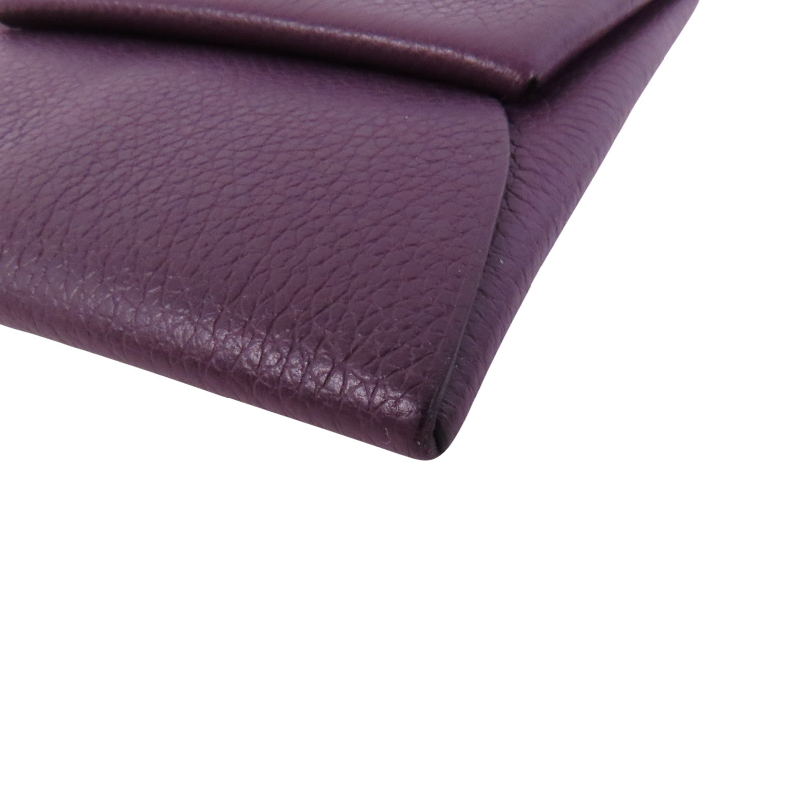 HERMES Chevre皮革Bastia Coin Purse銀扣零錢包