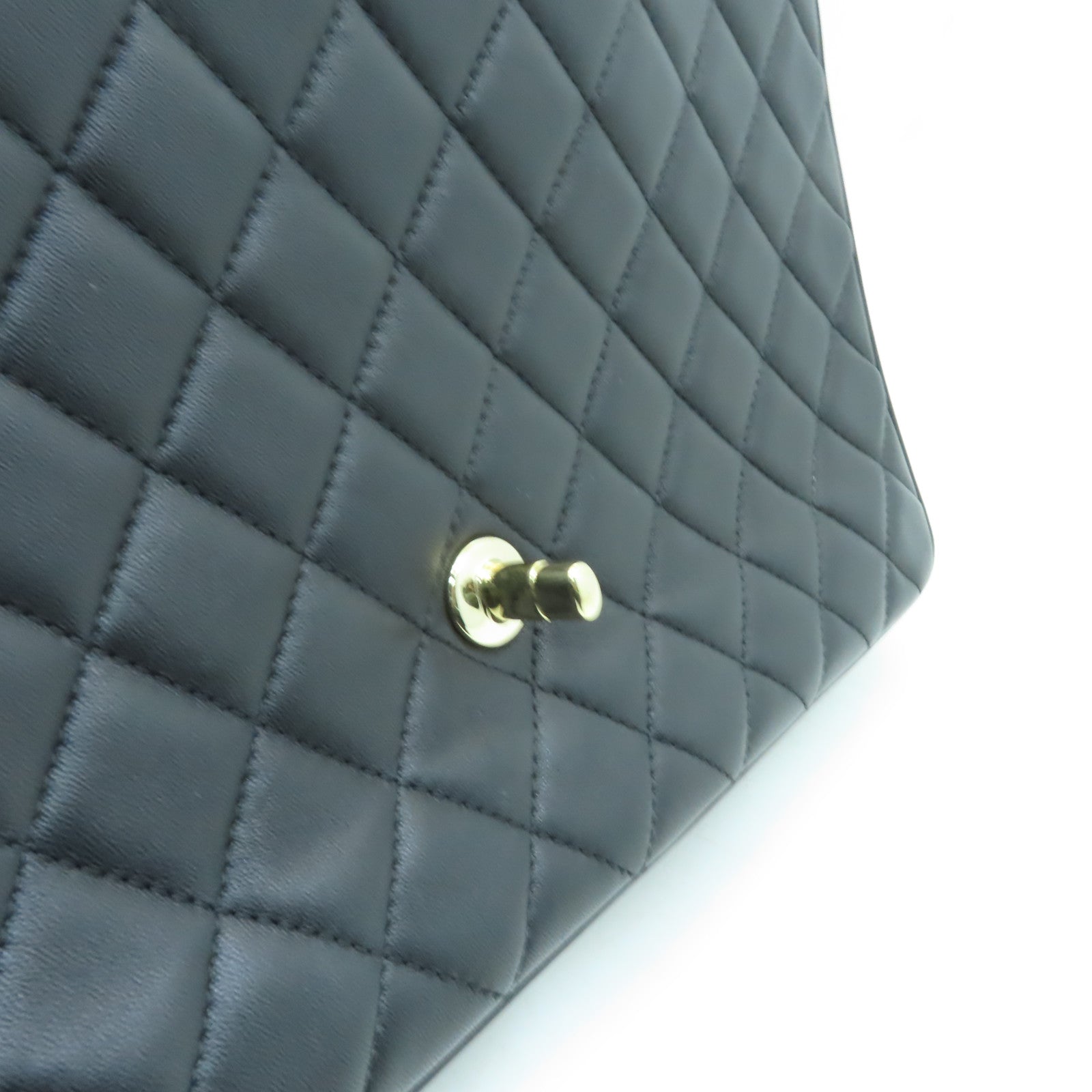 CHANEL 菱格羊皮皮革Medium Citizen Chic Flap Bag金扣手挽肩背兩用袋黑色