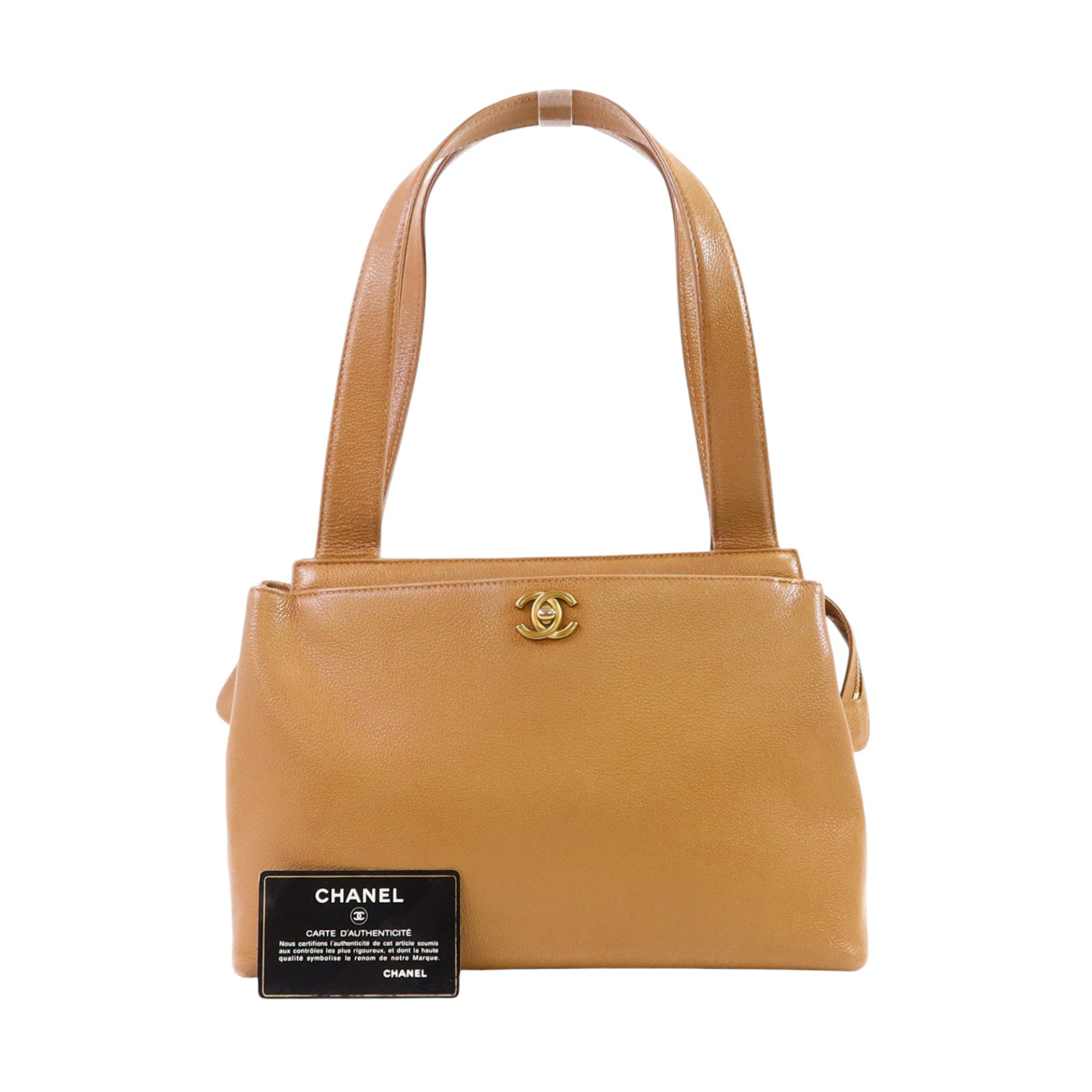 CHANEL 【激減優惠】牛皮皮革Vintage Hand Bag金扣手挽袋