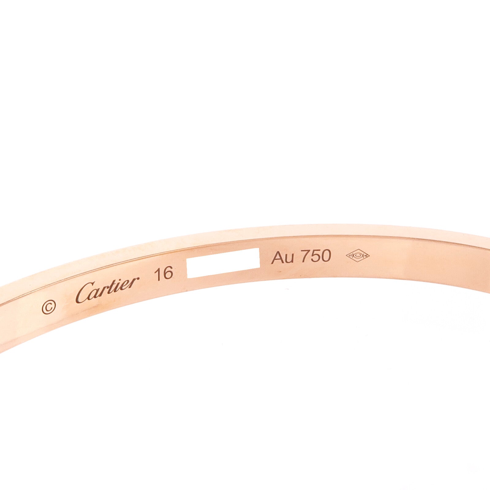 CARTIER 18K玫瑰金Love Bracelet Small Model Full Diamonds鑽石手鐲Cartier#16