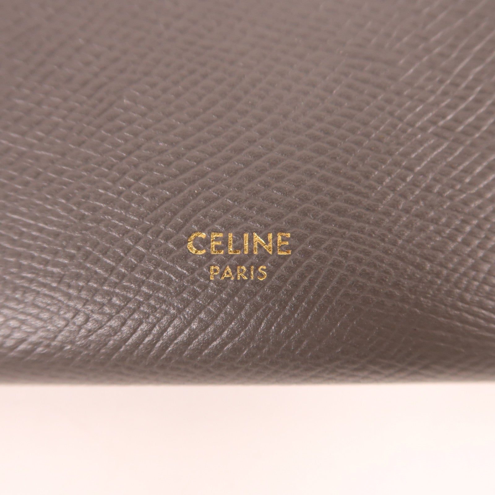 CELINE 牛皮皮革Medium Strap Wallet In Bicolour錢包灰色/粉紅色