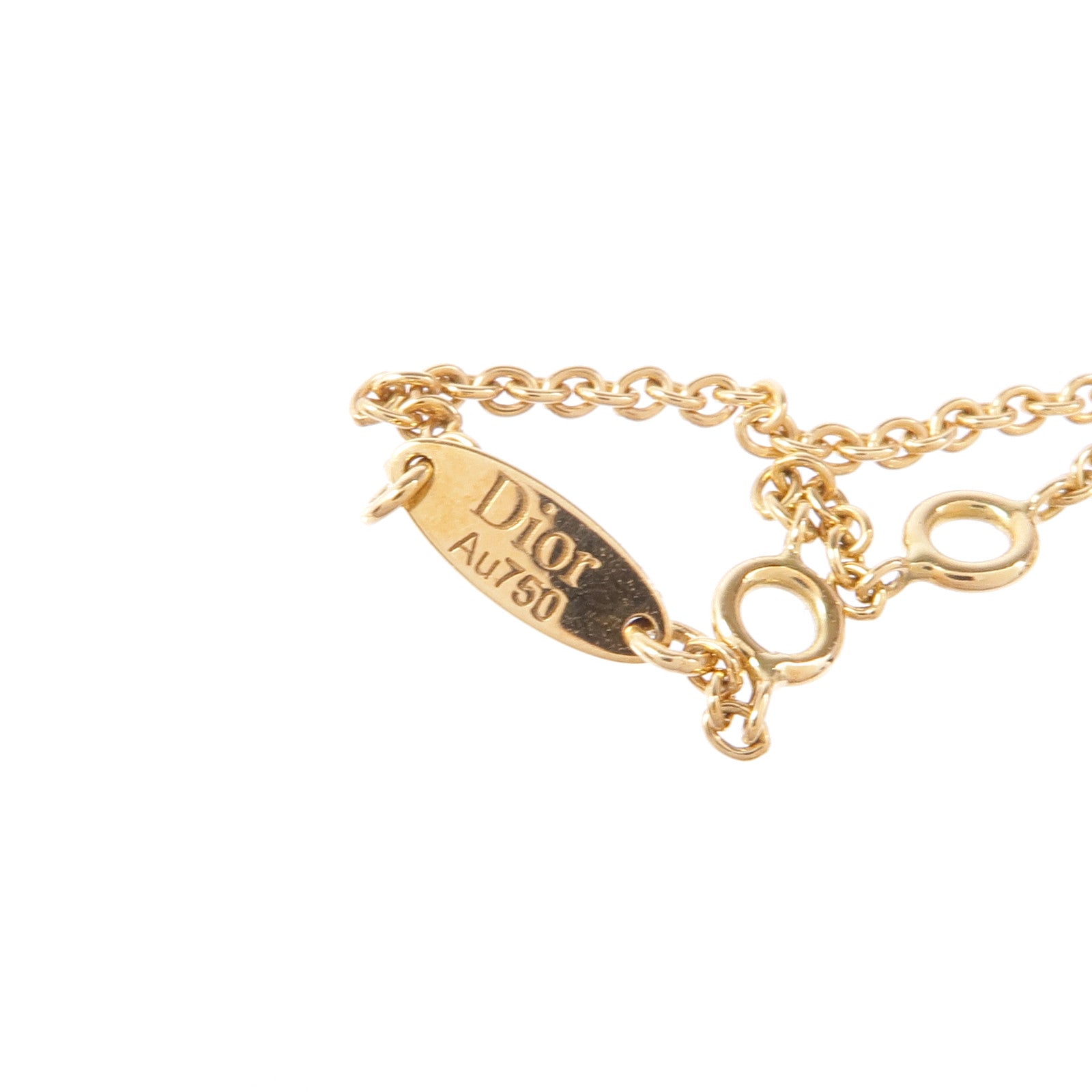 Dior 18K玫瑰金Vents鑽石/珍珠貝殼手鏈