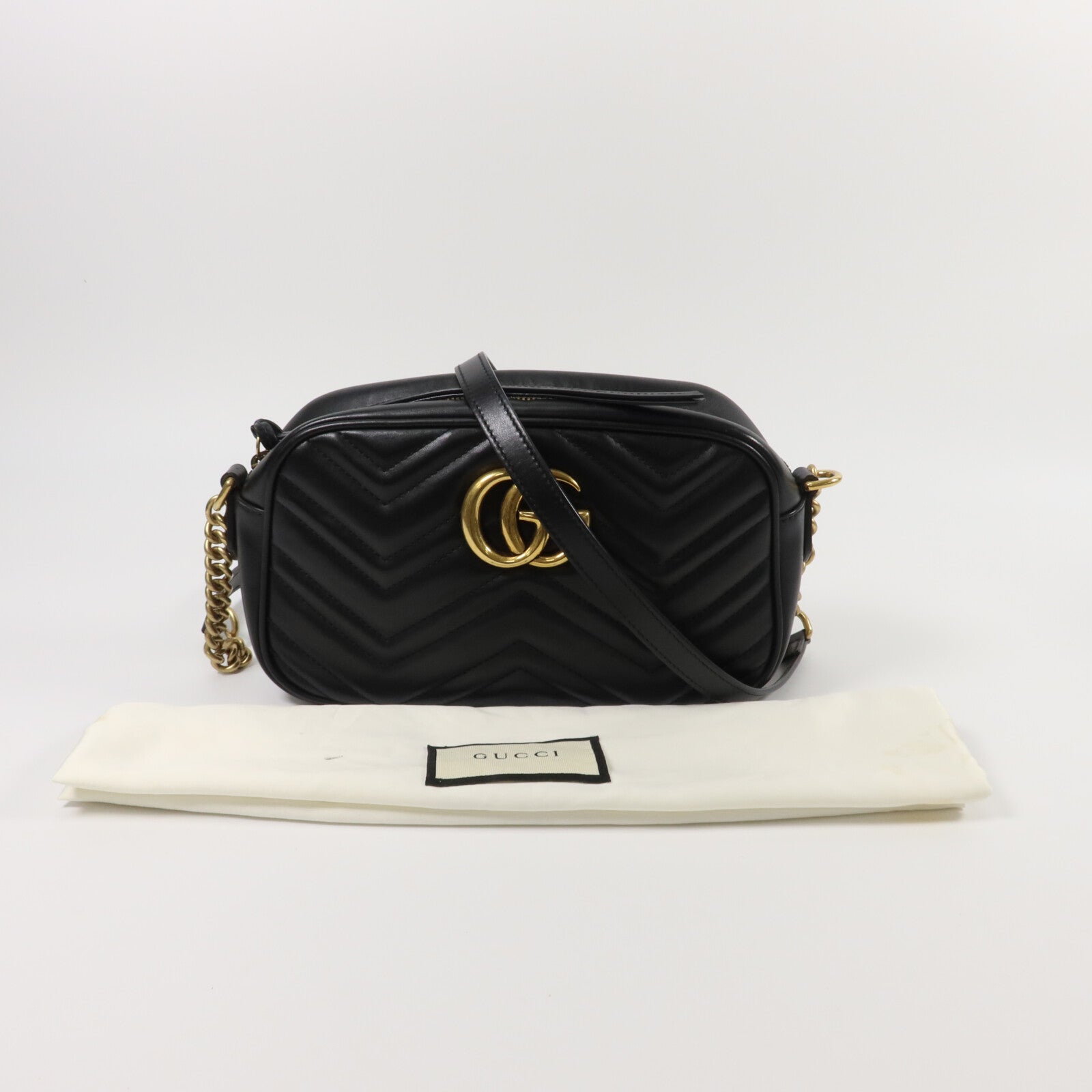 GUCCI 牛皮皮革GG Marmont肩背袋