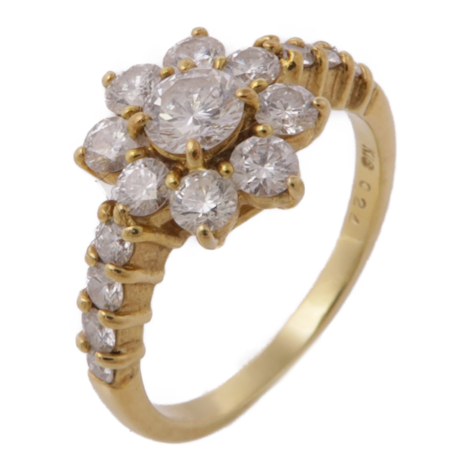 JEWELRY 【激減優惠】18K黃金Diamond Ring鑽石戒指US#5.25