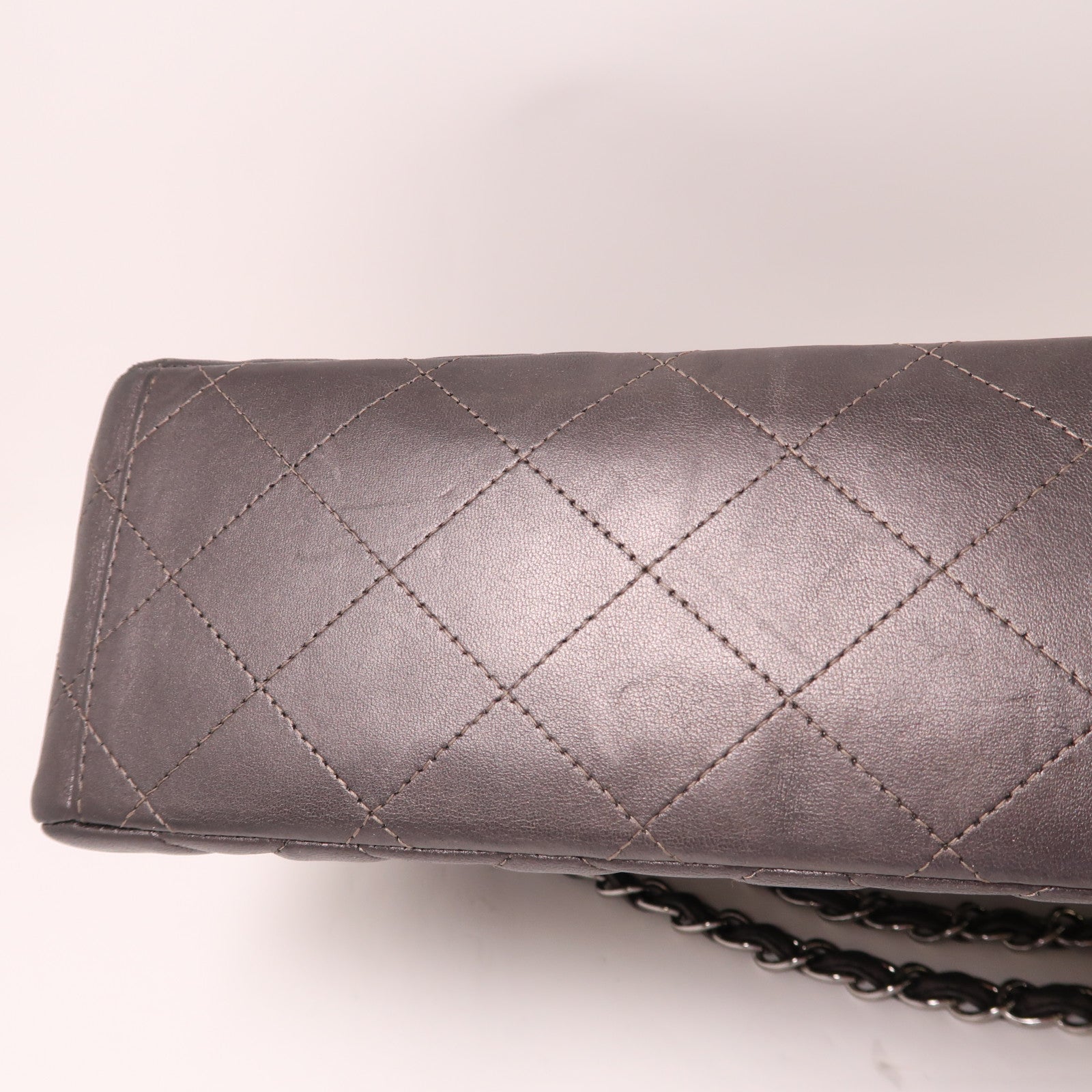 CHANEL CC SHW Large Classic Chain Shoulder Bag A58600 Leather Black