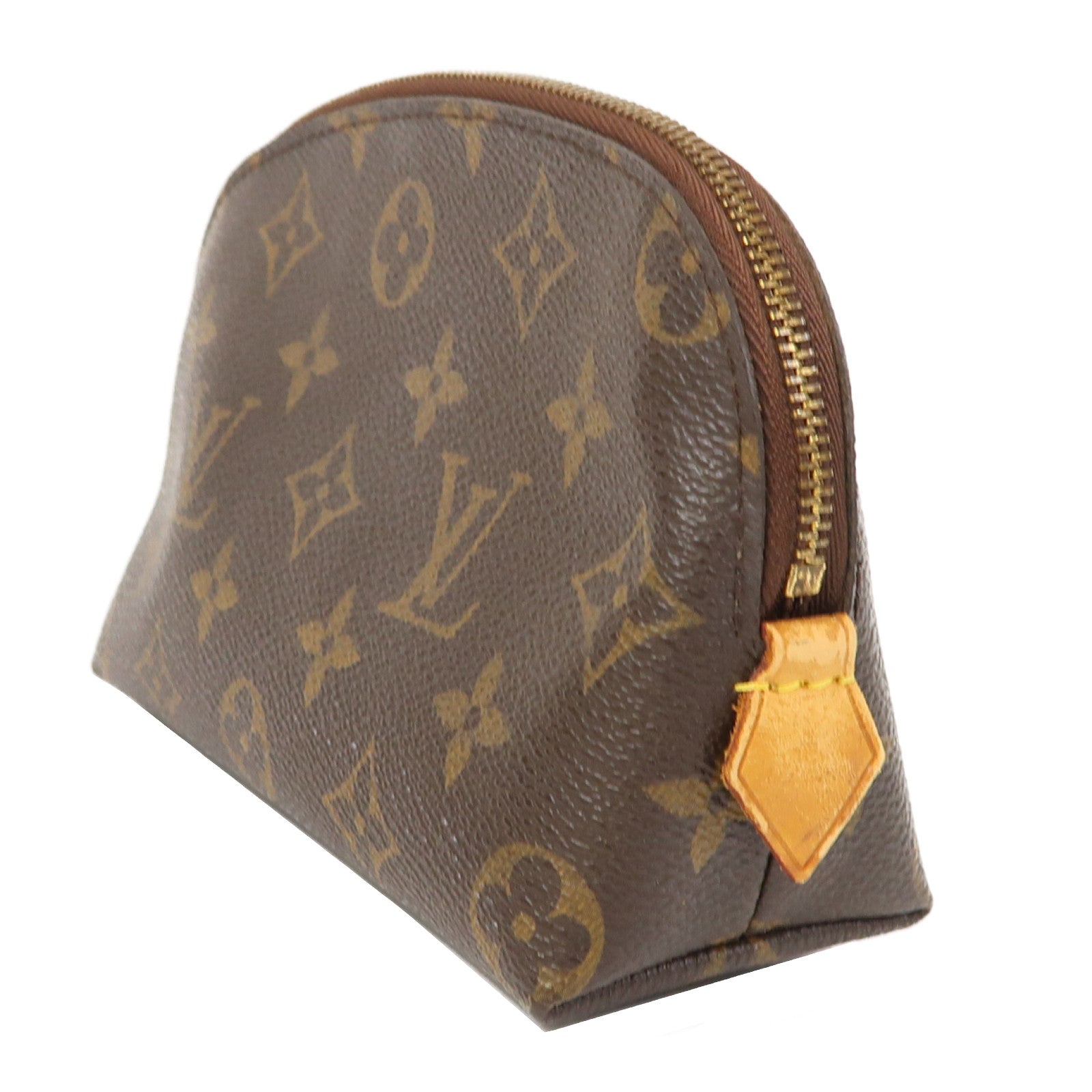 LOUIS VUITTON Monogram Cosmetic Pouch PM金扣手拿包啡色