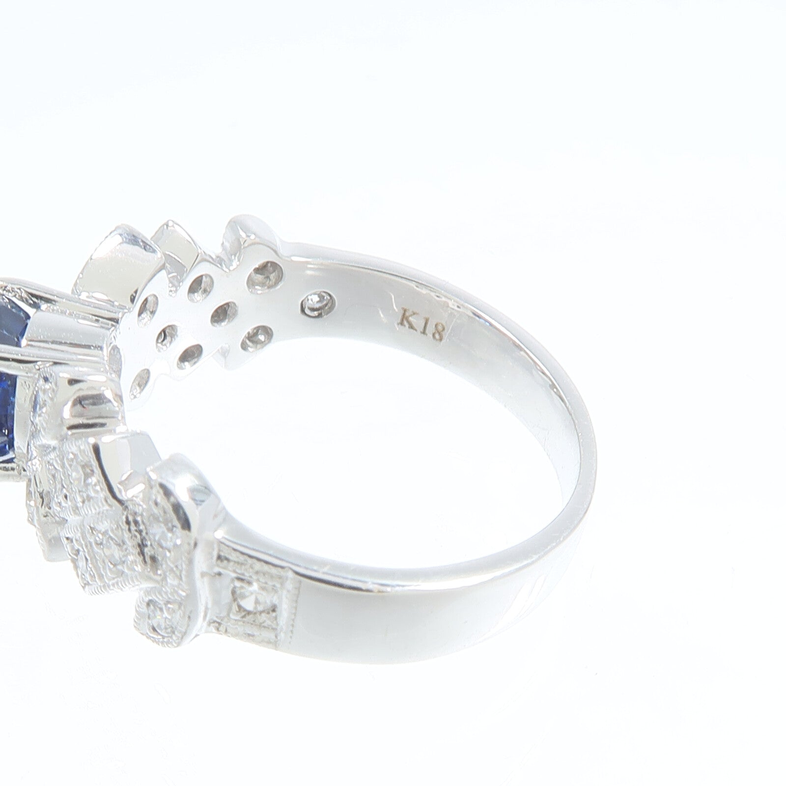 JEWELRY 【激減優惠】18K白金Sapphire Ring藍寶石戒指