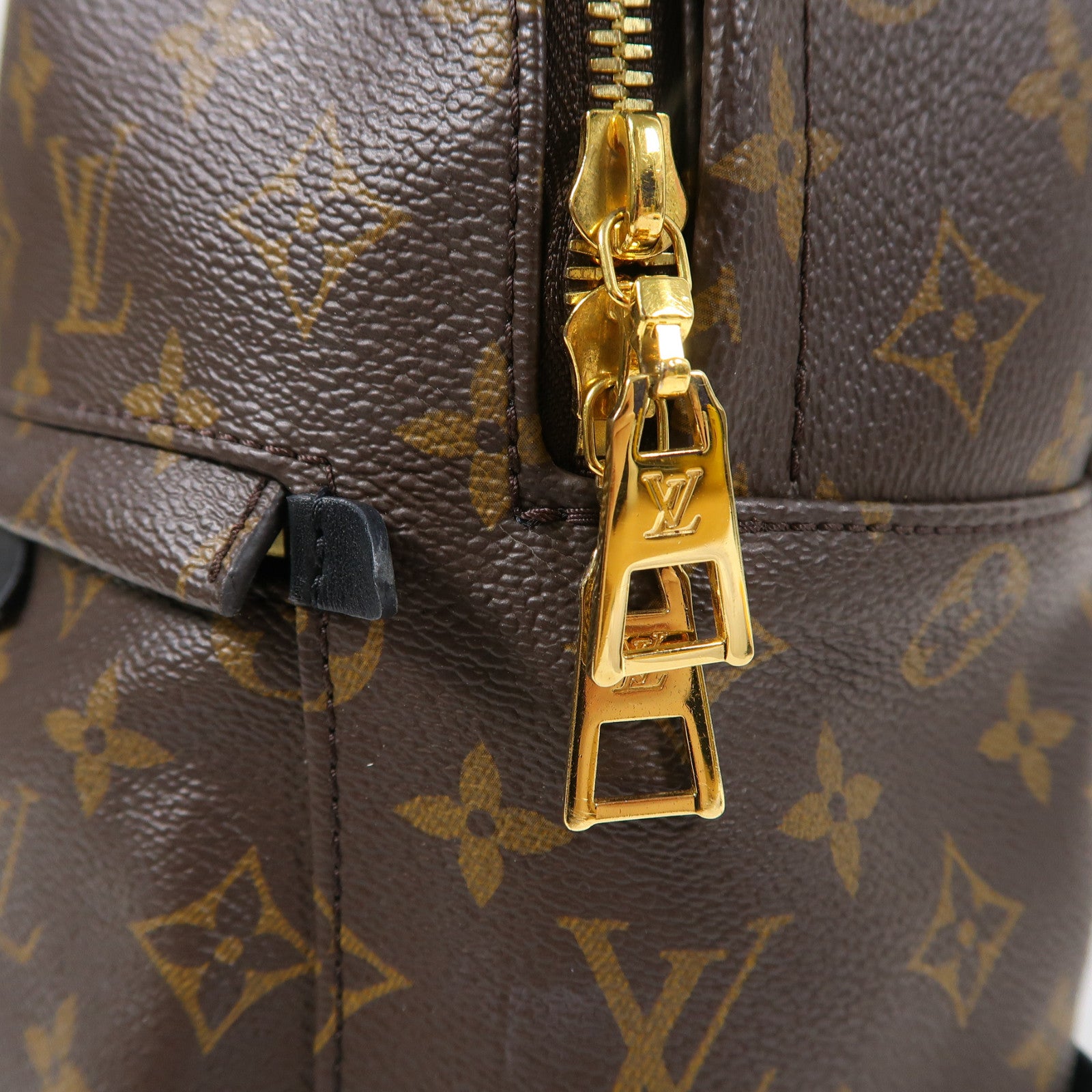 LOUIS VUITTON Monogram Springs MM金扣背包啡色