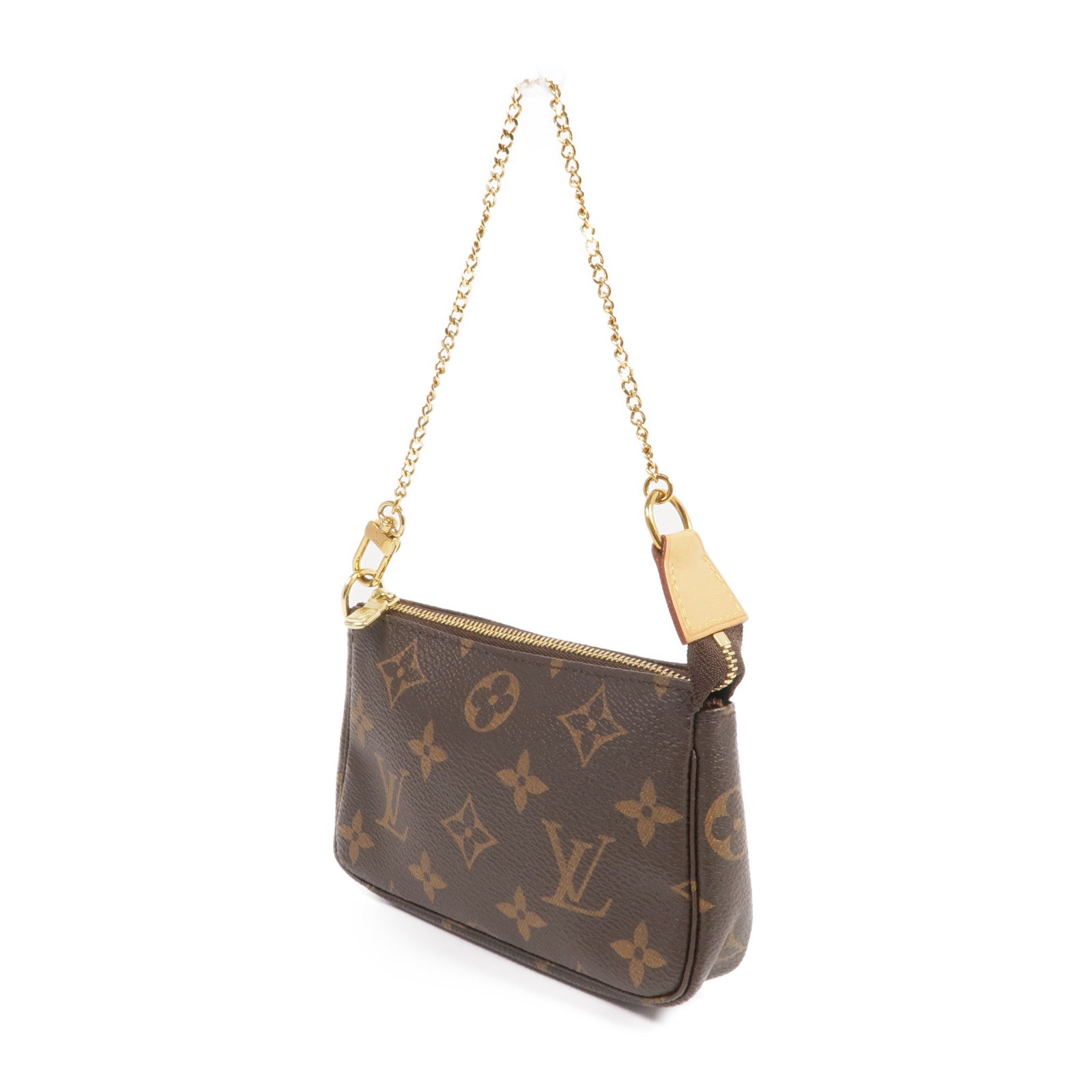 LOUIS VUITTON Monogram Mini Pochette Accessoires金扣手挽袋