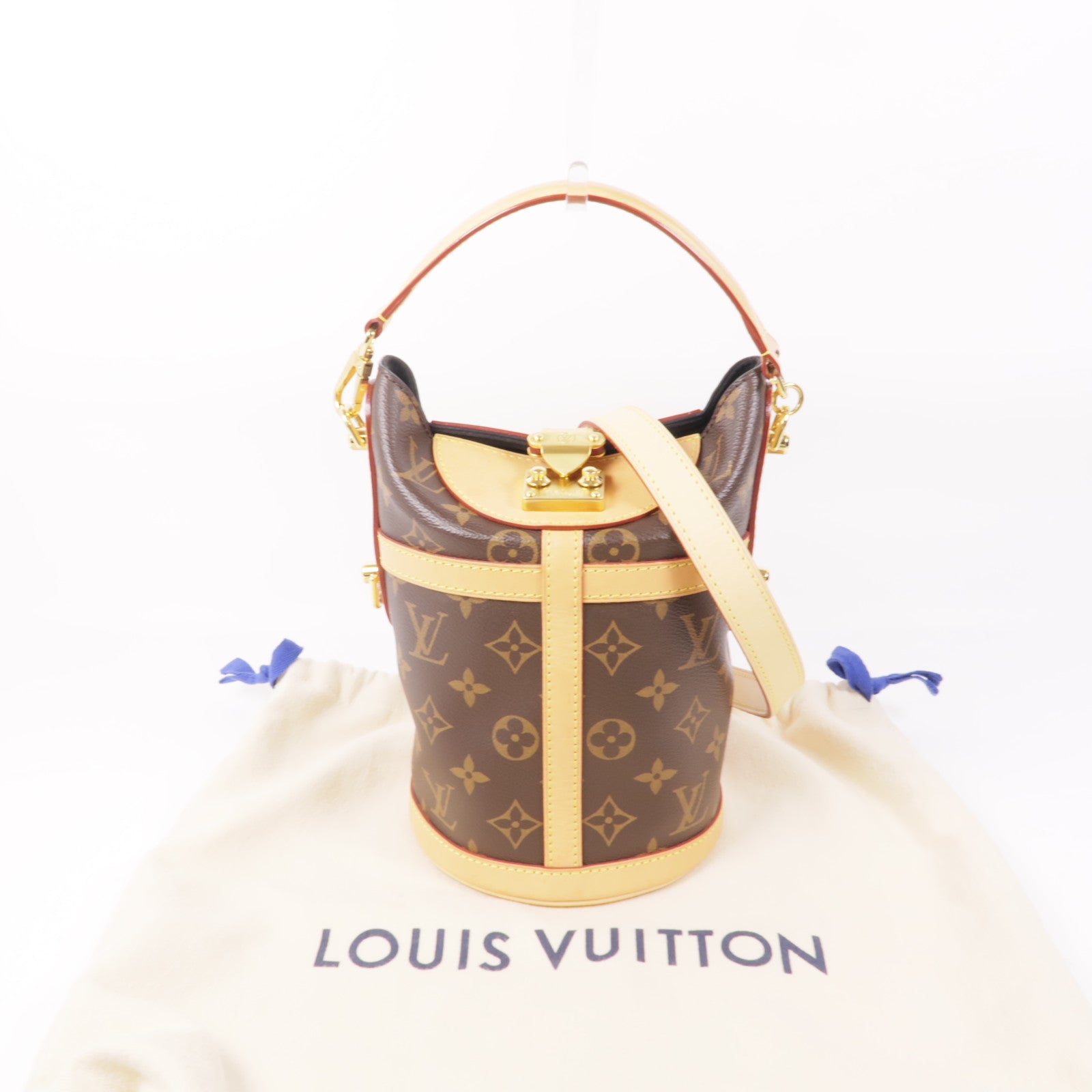 LOUIS VUITTON Monogram Duffle金扣手挽肩背兩用袋棕色