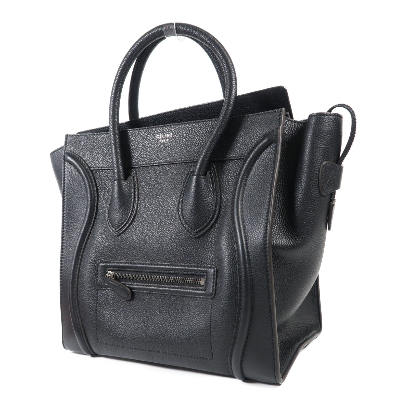 CELINE 牛皮皮革Luggage銀扣肩背袋