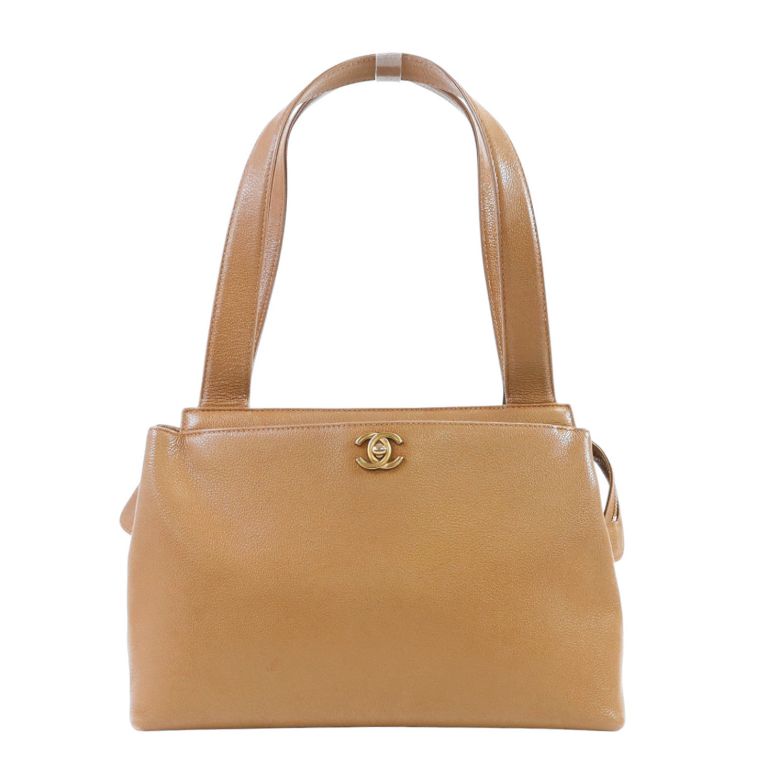CHANEL 【激減優惠】牛皮皮革Vintage Hand Bag金扣手挽袋