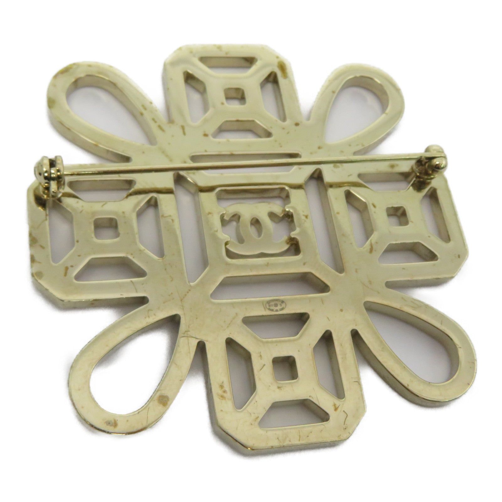CHANEL 【激減優惠】金屬Brooch胸針金色/粉紅色