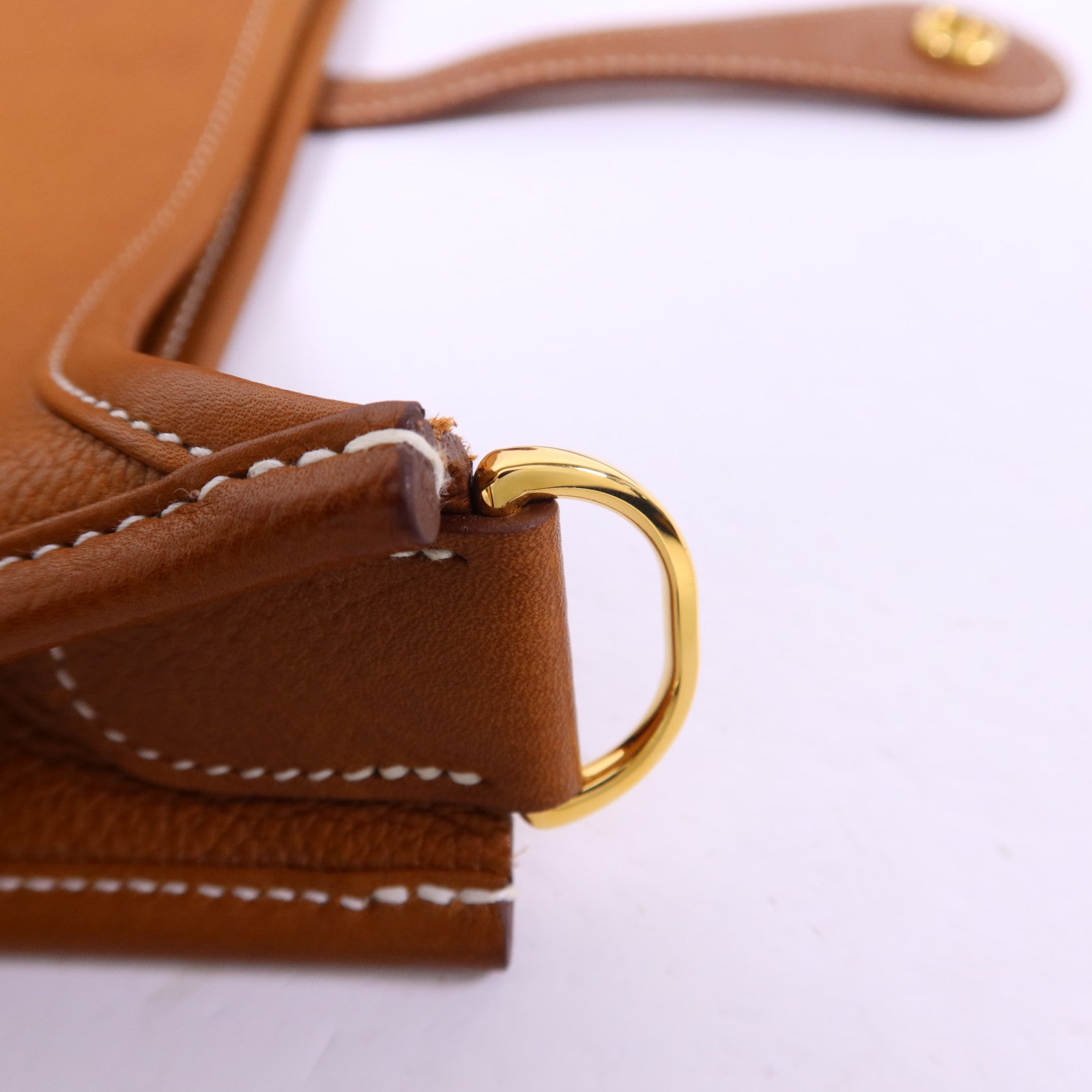 HERMES Barenia Foubourg皮革Evelyne PM金扣肩背袋Gold