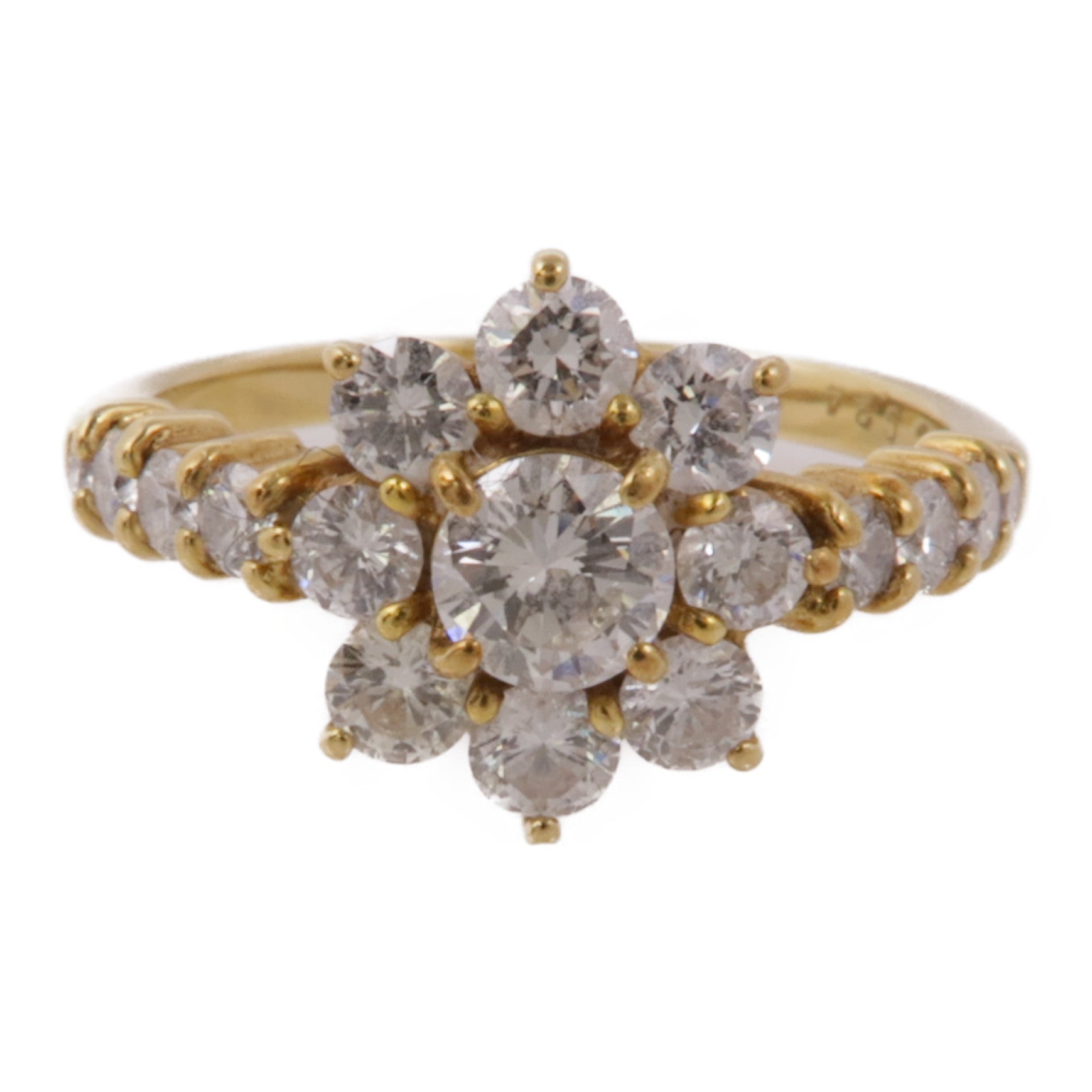JEWELRY 【激減優惠】18K黃金Diamond Ring鑽石戒指US#5.25