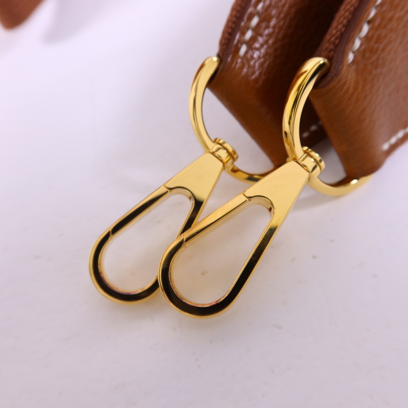 HERMES Barenia Foubourg皮革Evelyne PM金扣肩背袋Gold