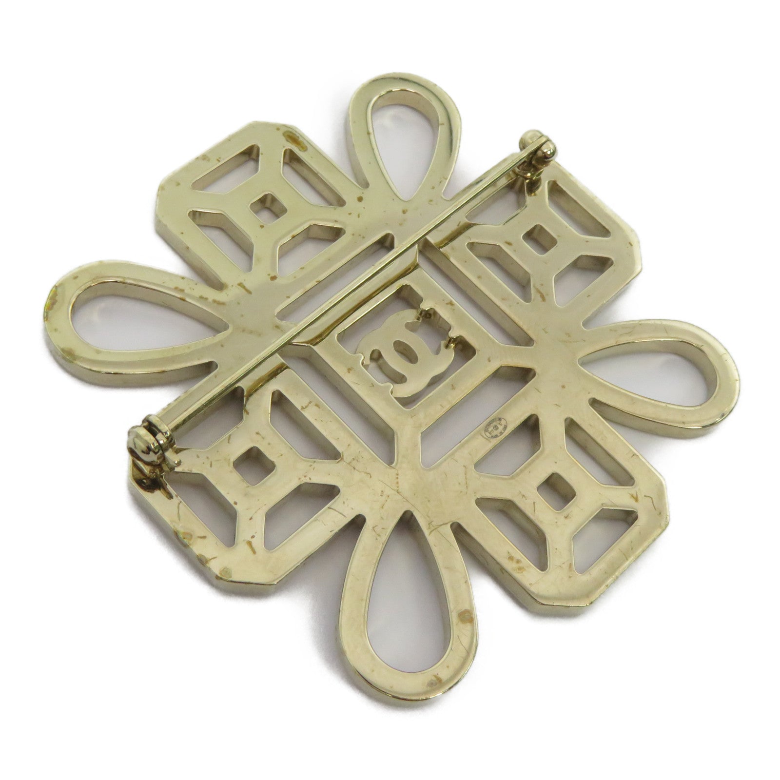 CHANEL 【激減優惠】金屬Brooch胸針金色/粉紅色