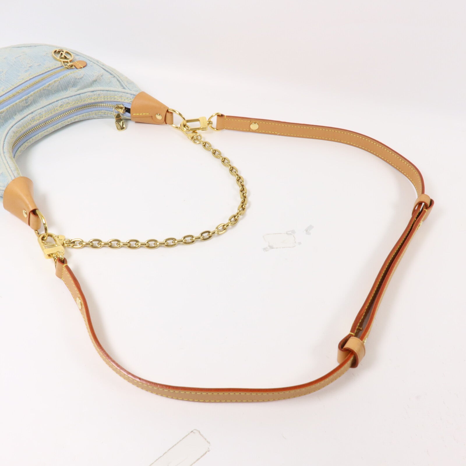 LOUIS VUITTON Monogram Denim Loop鏈帶肩背袋