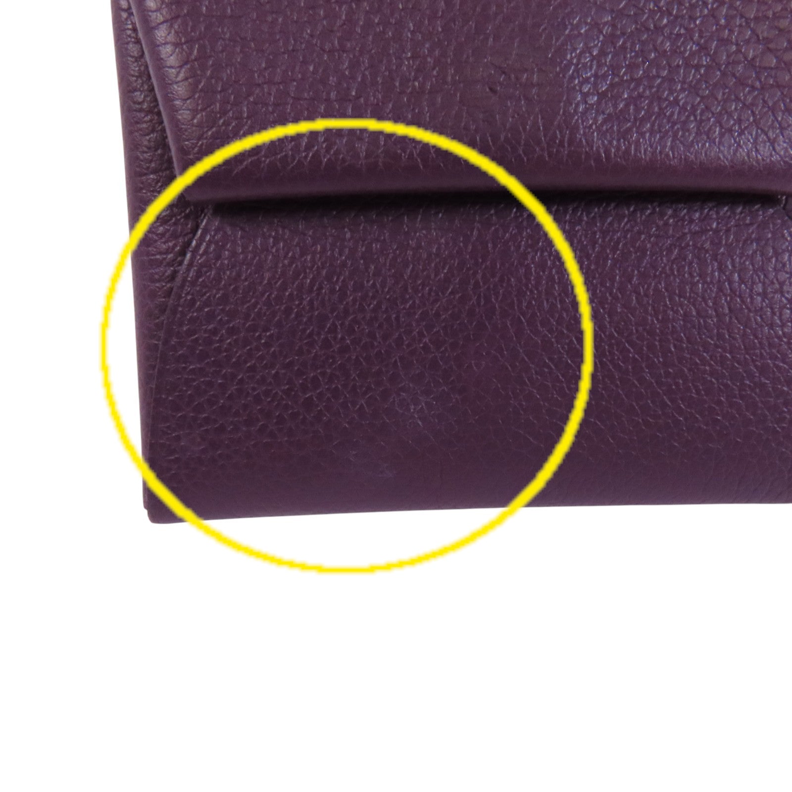 HERMES Chevre皮革Bastia Coin Purse銀扣零錢包