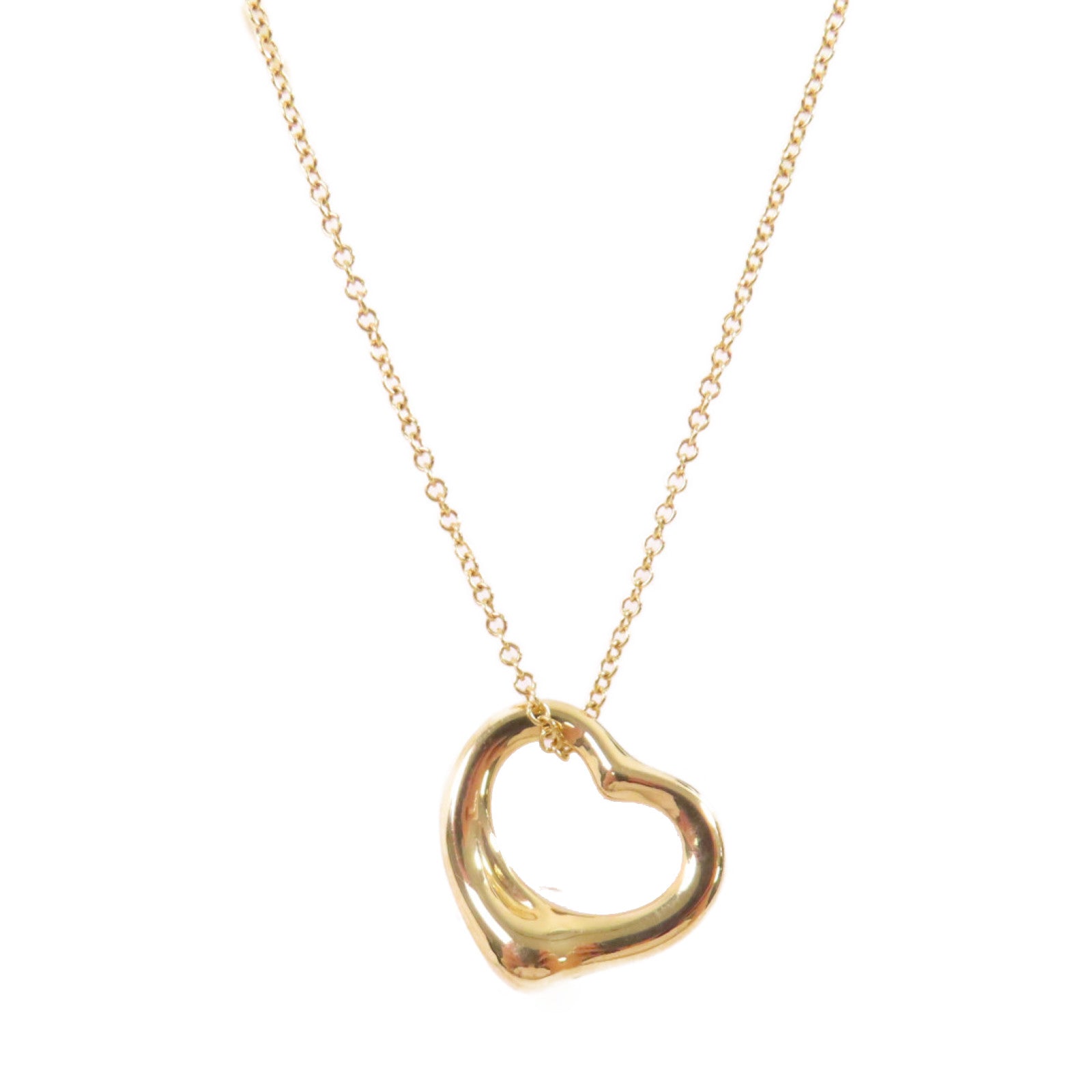 TIFFANY＆CO 18K黃金Open Heart Necklace項鍊