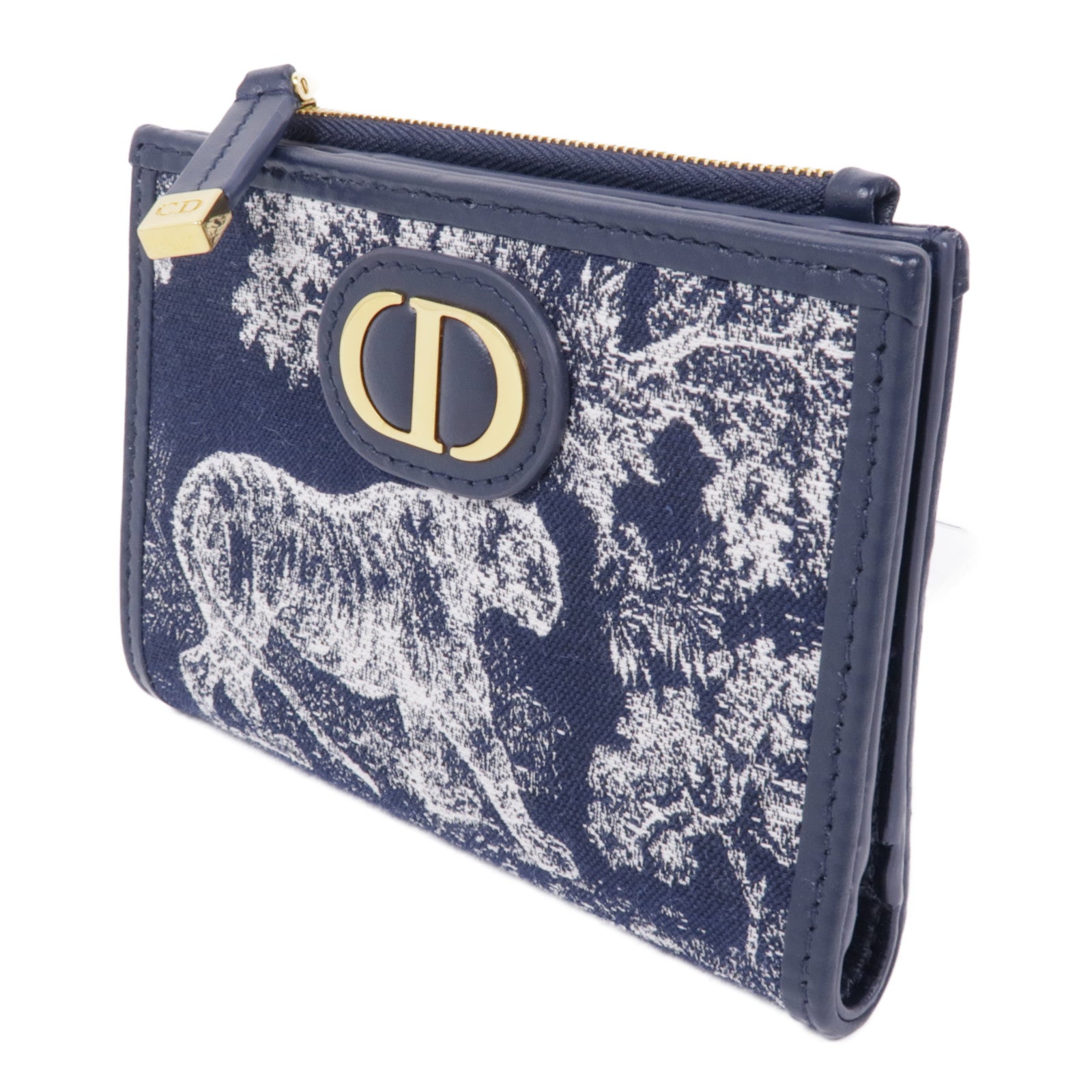 Dior 帆布30 Montaigne Dahlia錢包