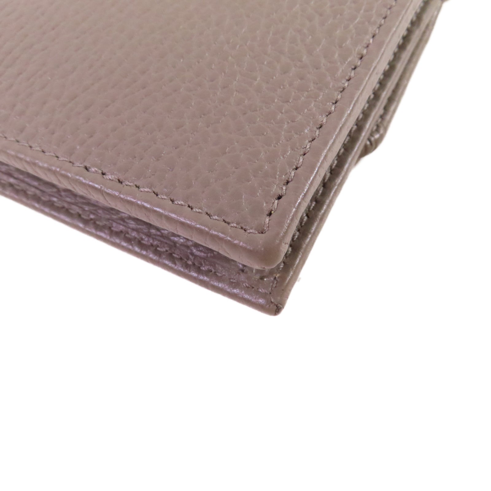 GUCCI 牛皮皮革GG Interlocking Wallet On Chain Shoulder Bag金扣鏈帶肩背袋灰色