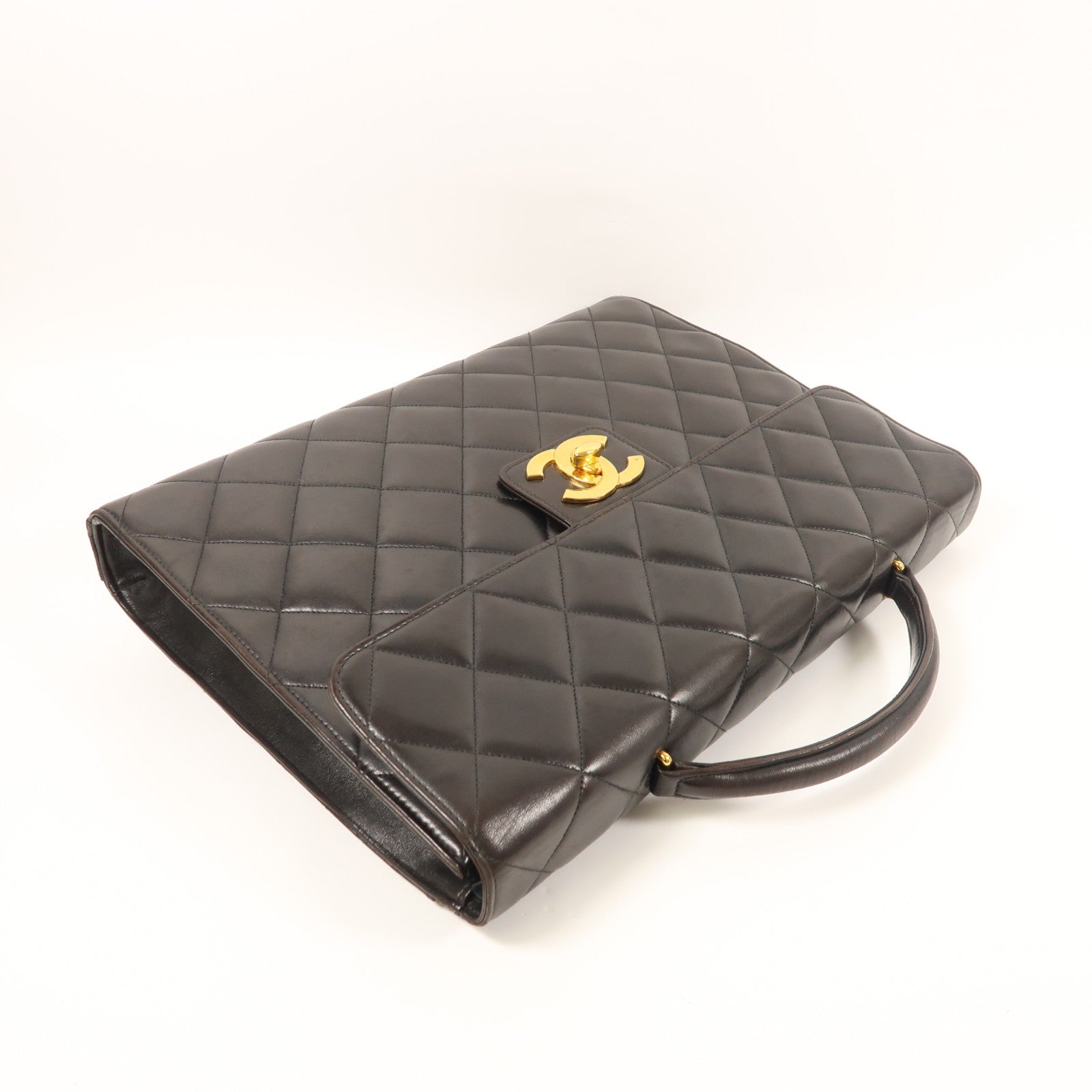 CHANEL 羊皮皮革Materasse Briefcase金扣公事包