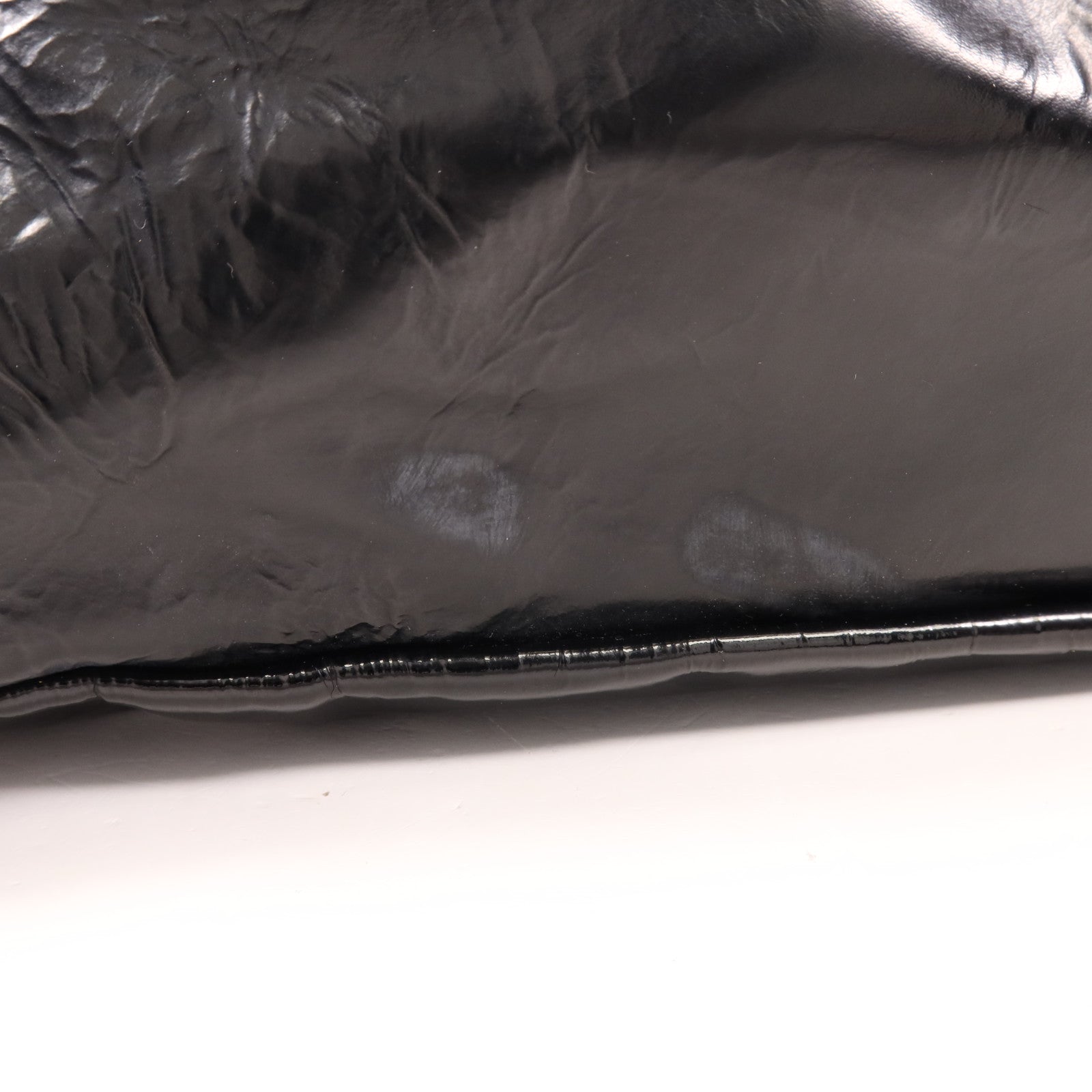 CHANEL 漆皮皮革Clutch Bag銀扣手拿包