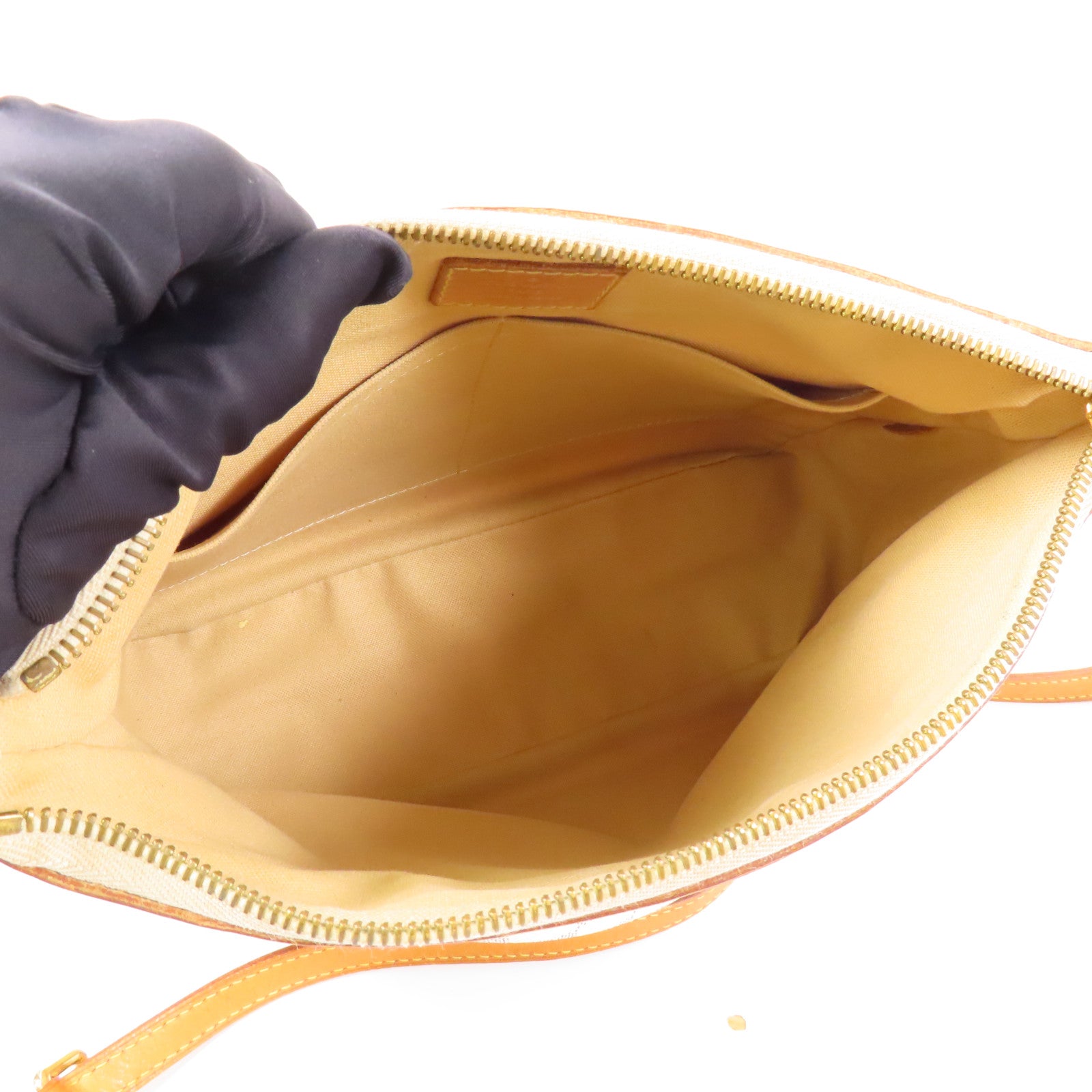 LOUIS VUITTON Damier Azur Siracusa PM金扣肩背袋