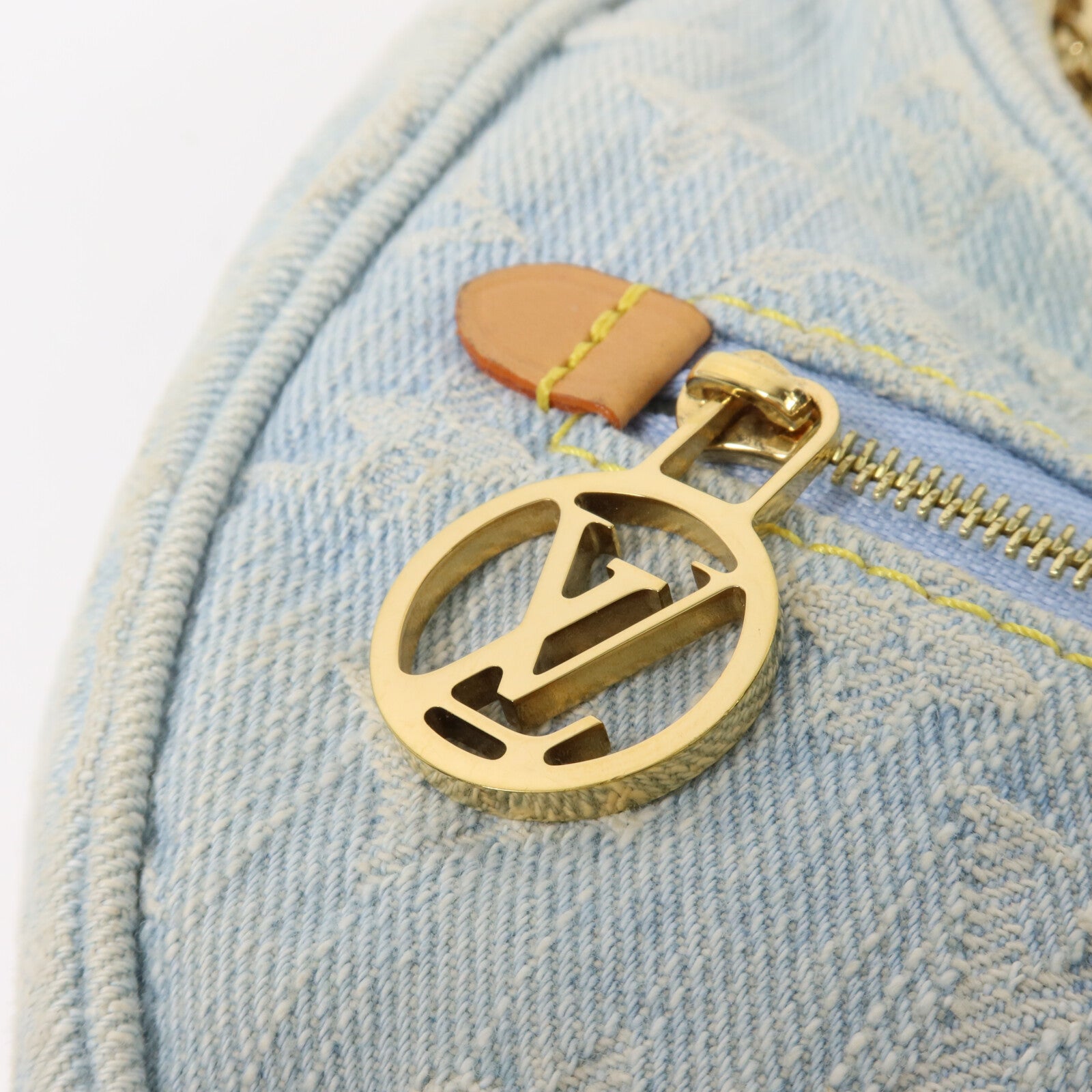 LOUIS VUITTON Monogram Denim Loop鏈帶肩背袋