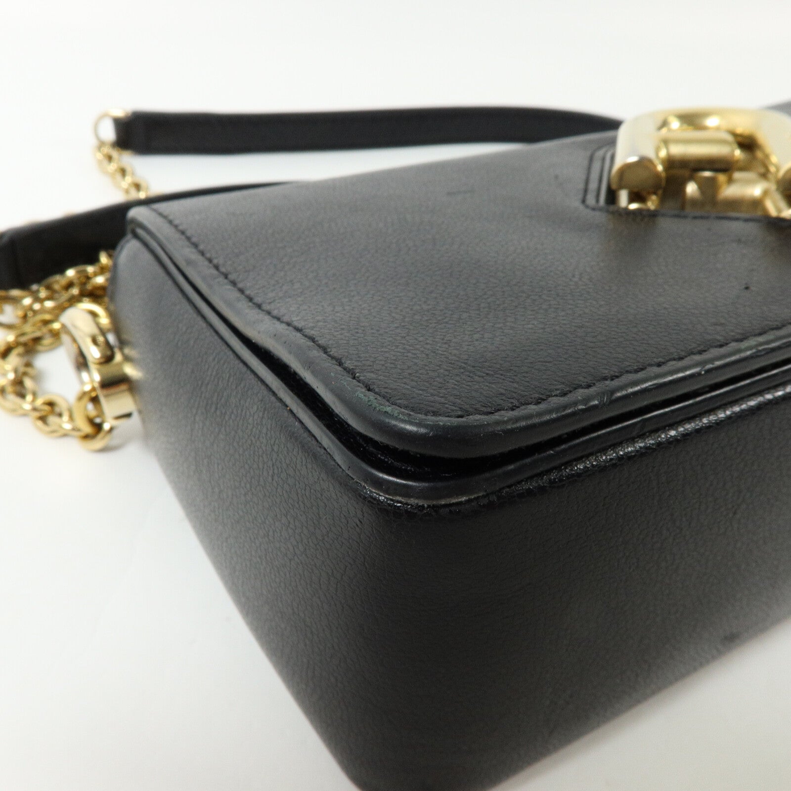 Furla 牛皮皮革Chain Shoulder鏈帶肩背袋
