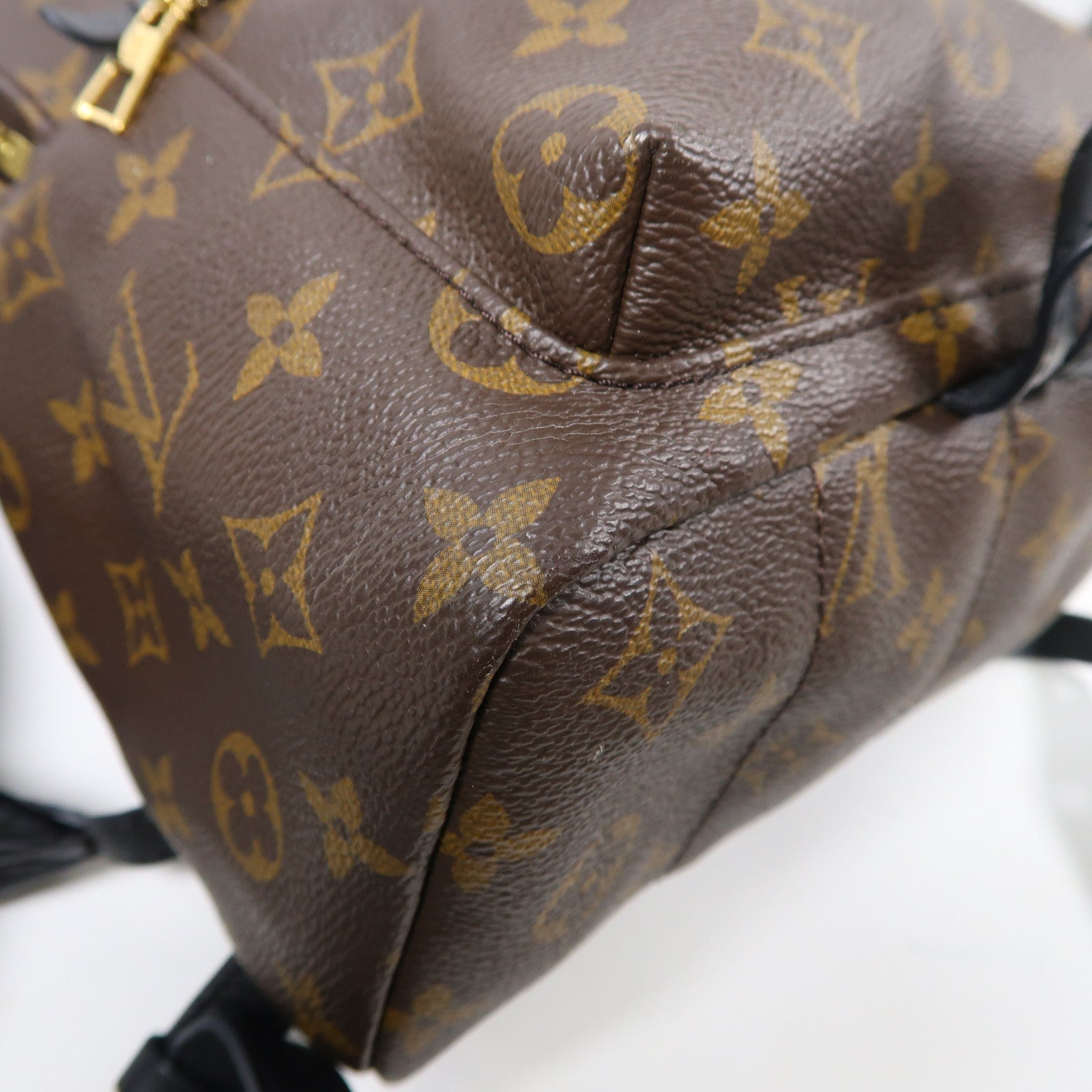 LOUIS VUITTON Monogram Springs MM金扣背包啡色