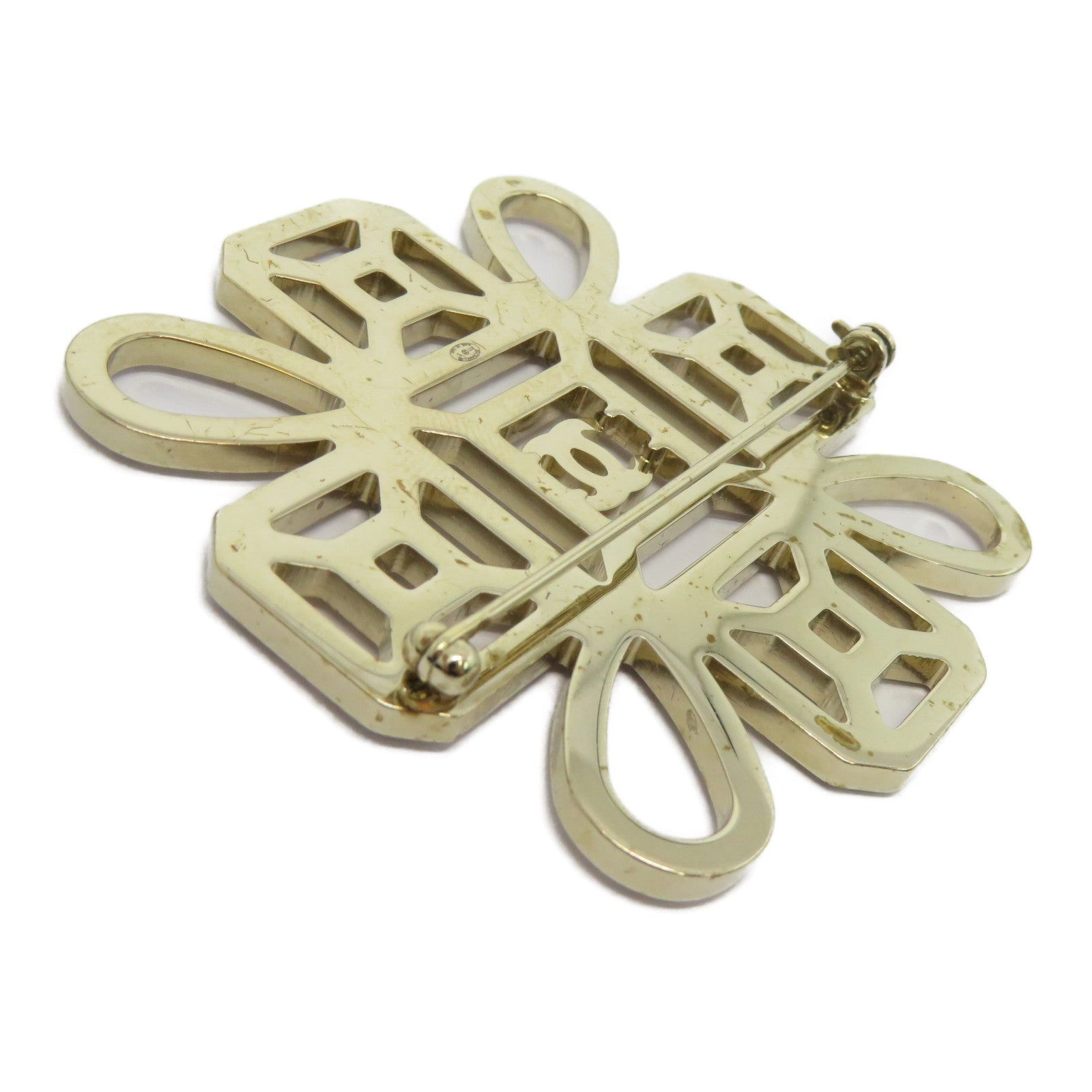 CHANEL 【激減優惠】金屬Brooch胸針金色/粉紅色