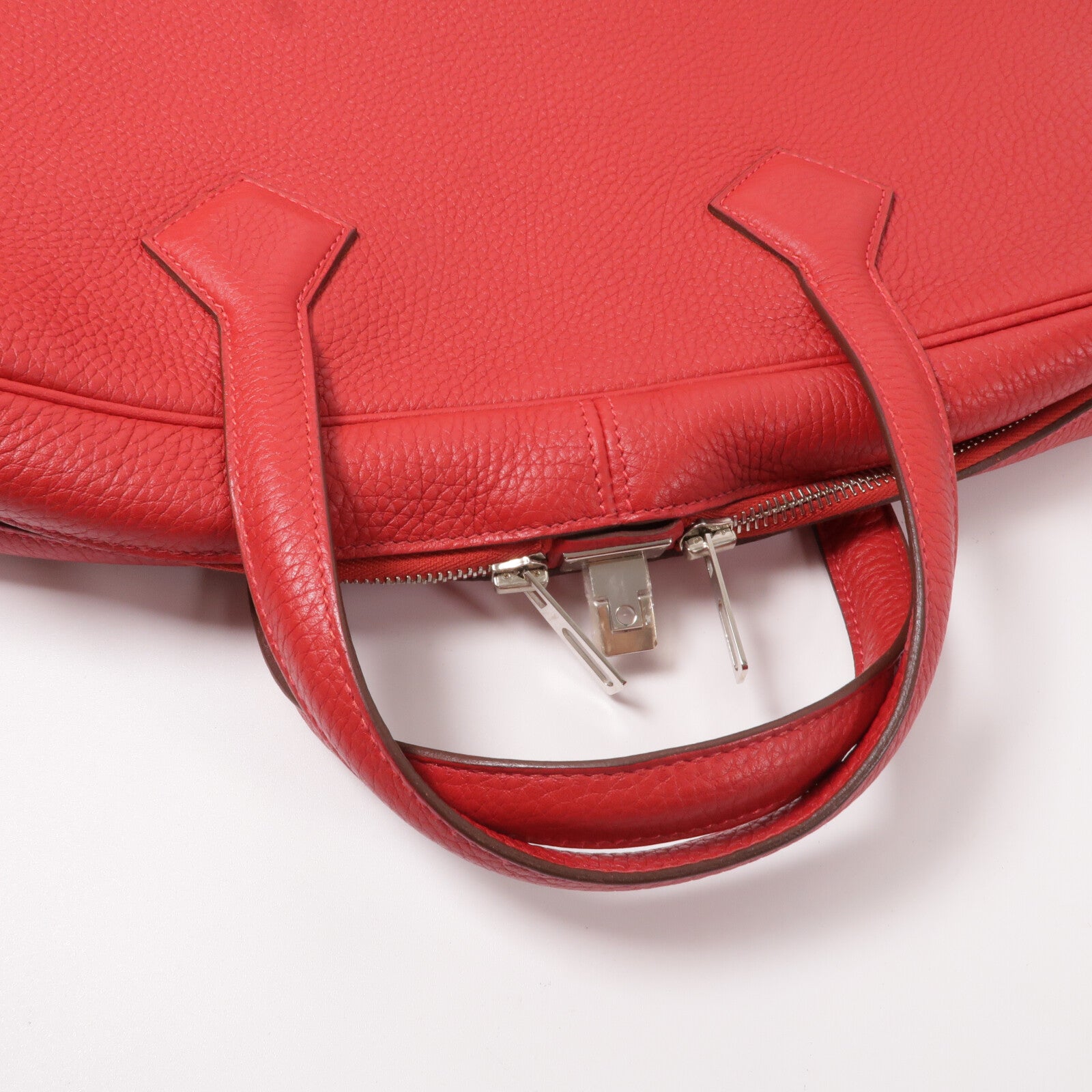 HERMES Clemence皮革Victoria 40手挽袋Rough Casaque