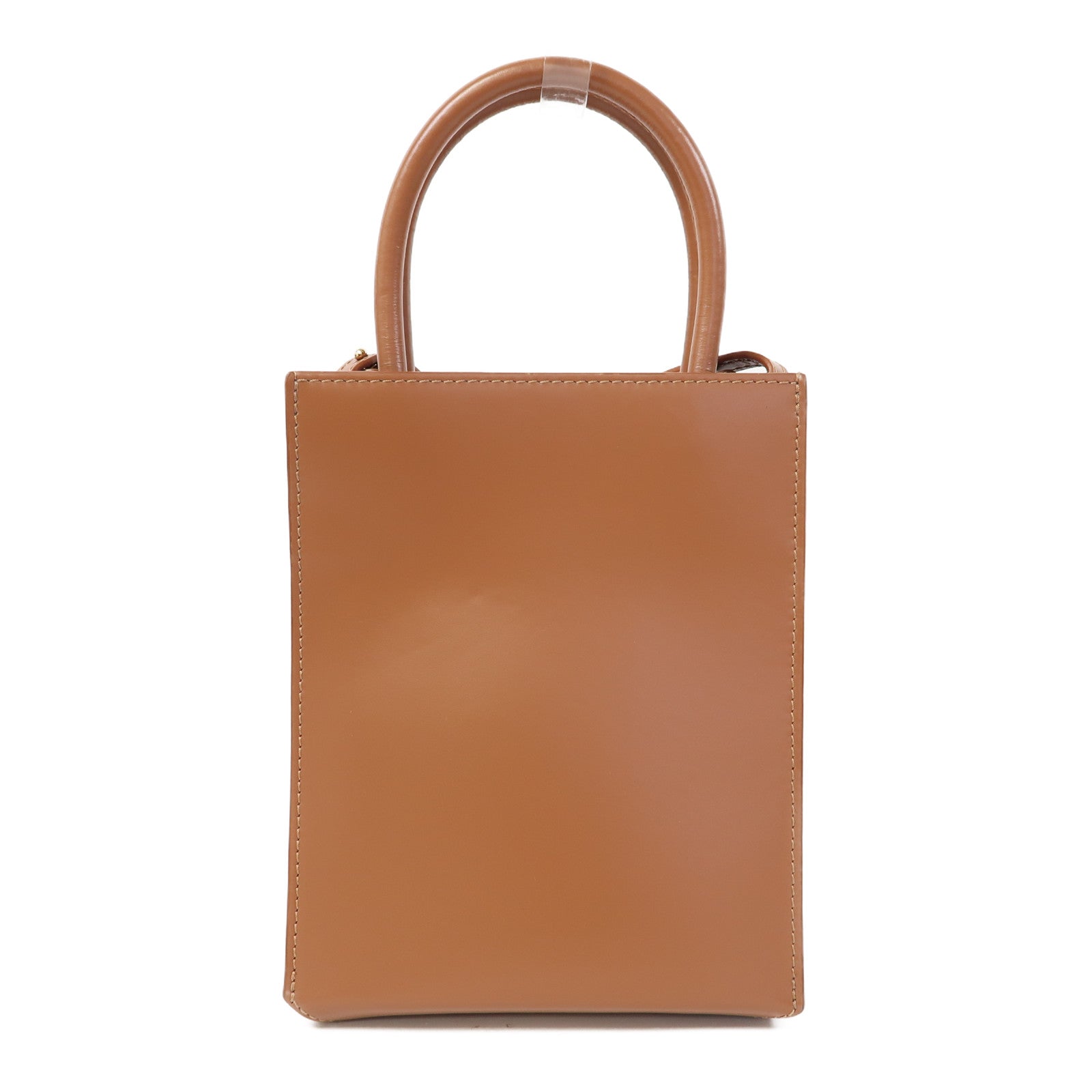 LOEWE 牛皮皮革Standard A5 Tote Bag金扣手挽肩背兩用袋啡色