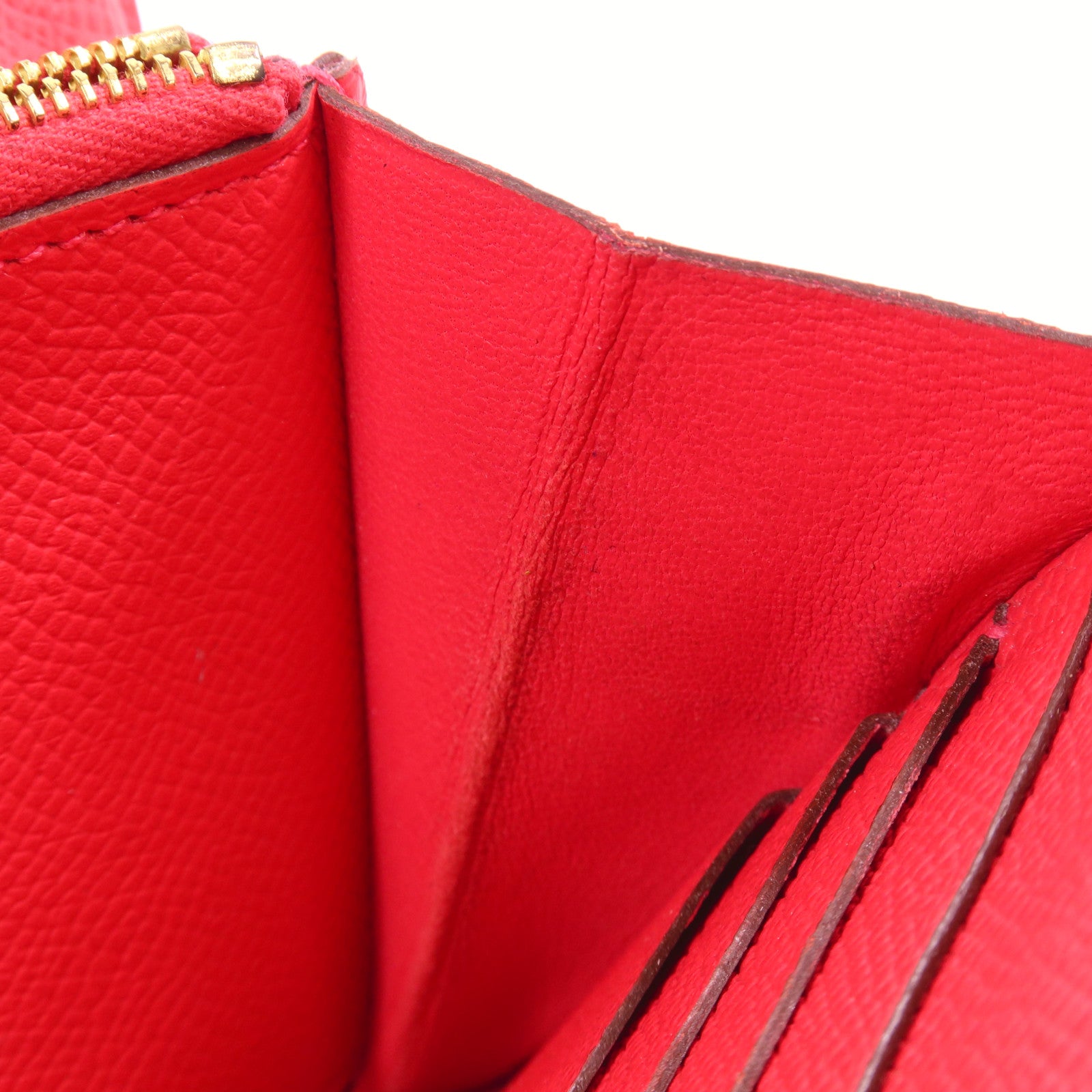 HERMES 【激減優惠】Epsom皮革Kelly Long Wallet金扣長錢包Rose De Coeur